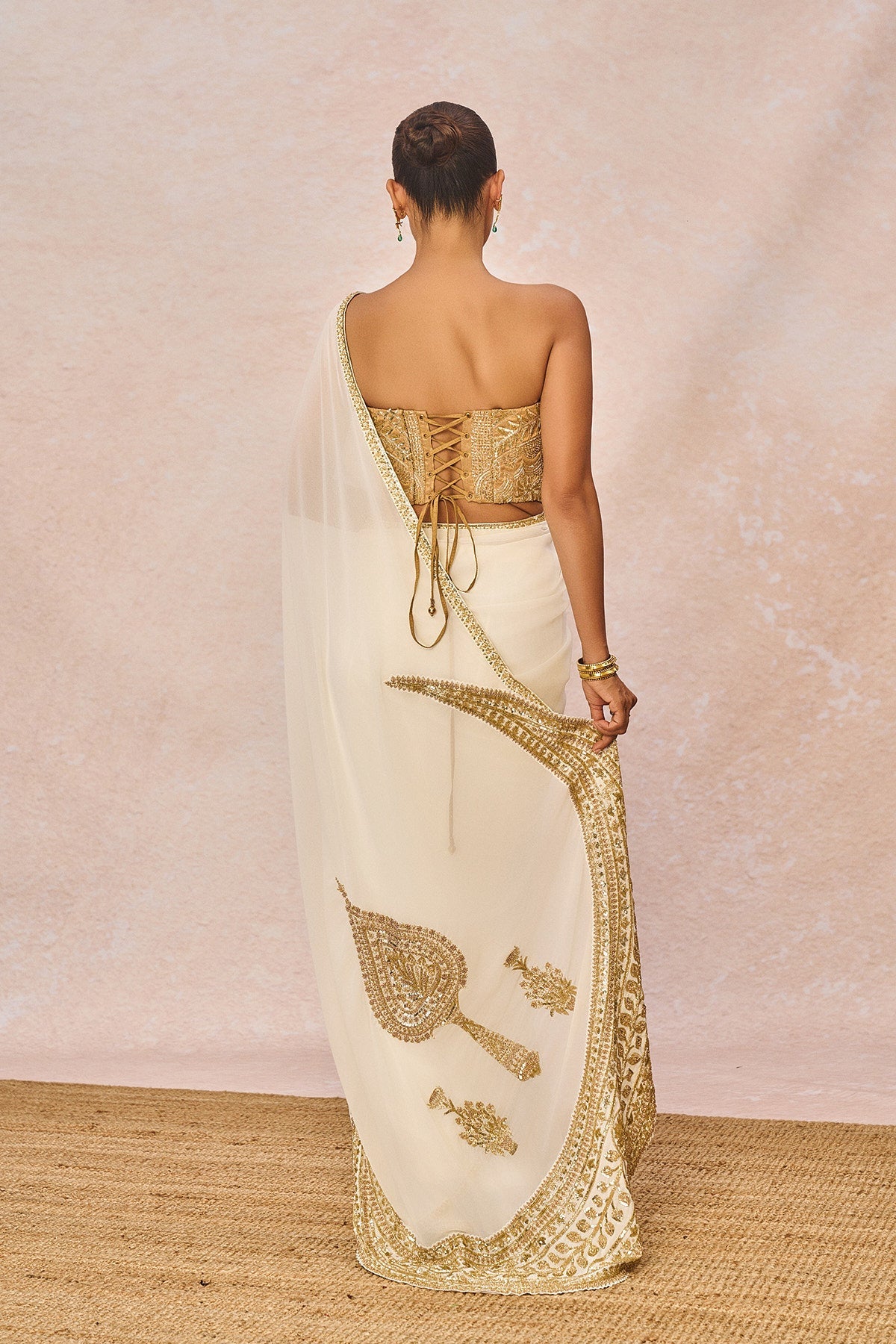 Ivory Chaand Saree