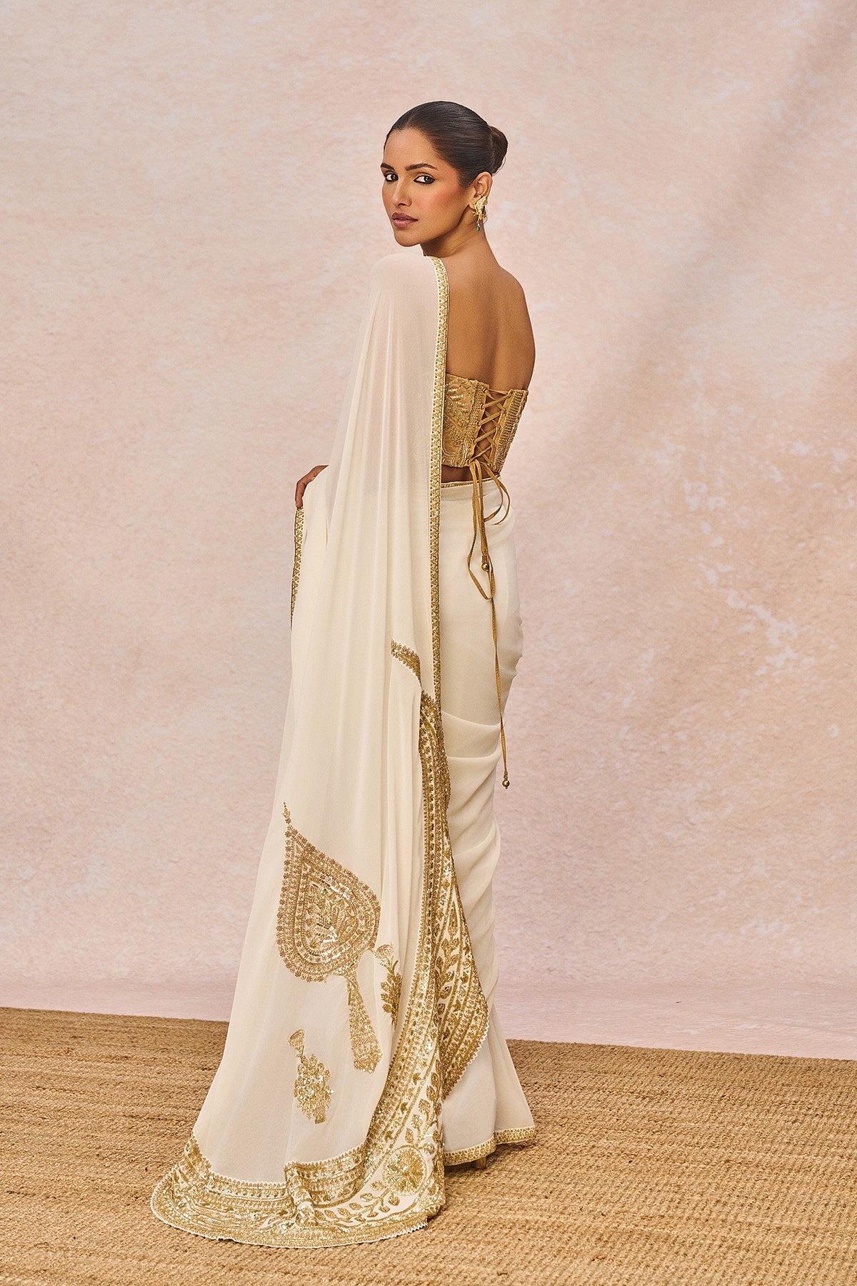 Ivory Chaand Saree