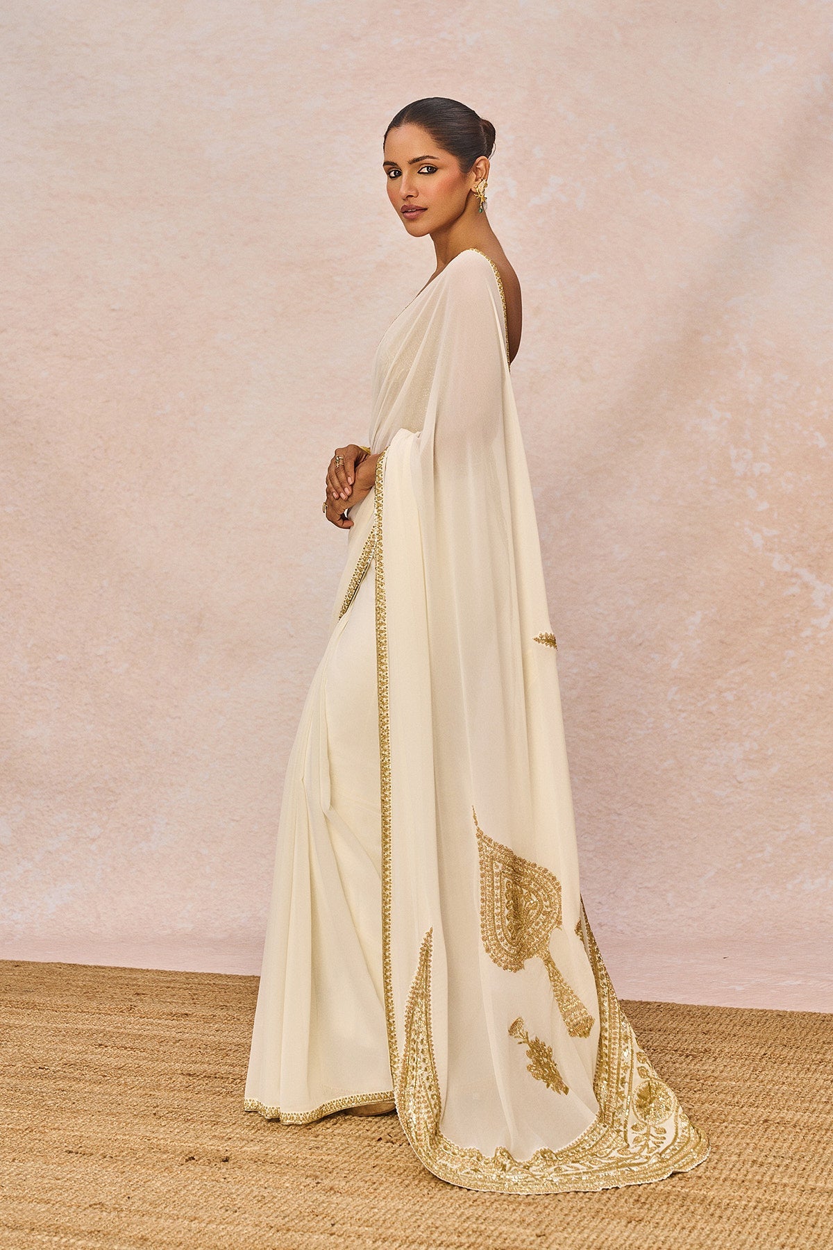 Ivory Chaand Saree