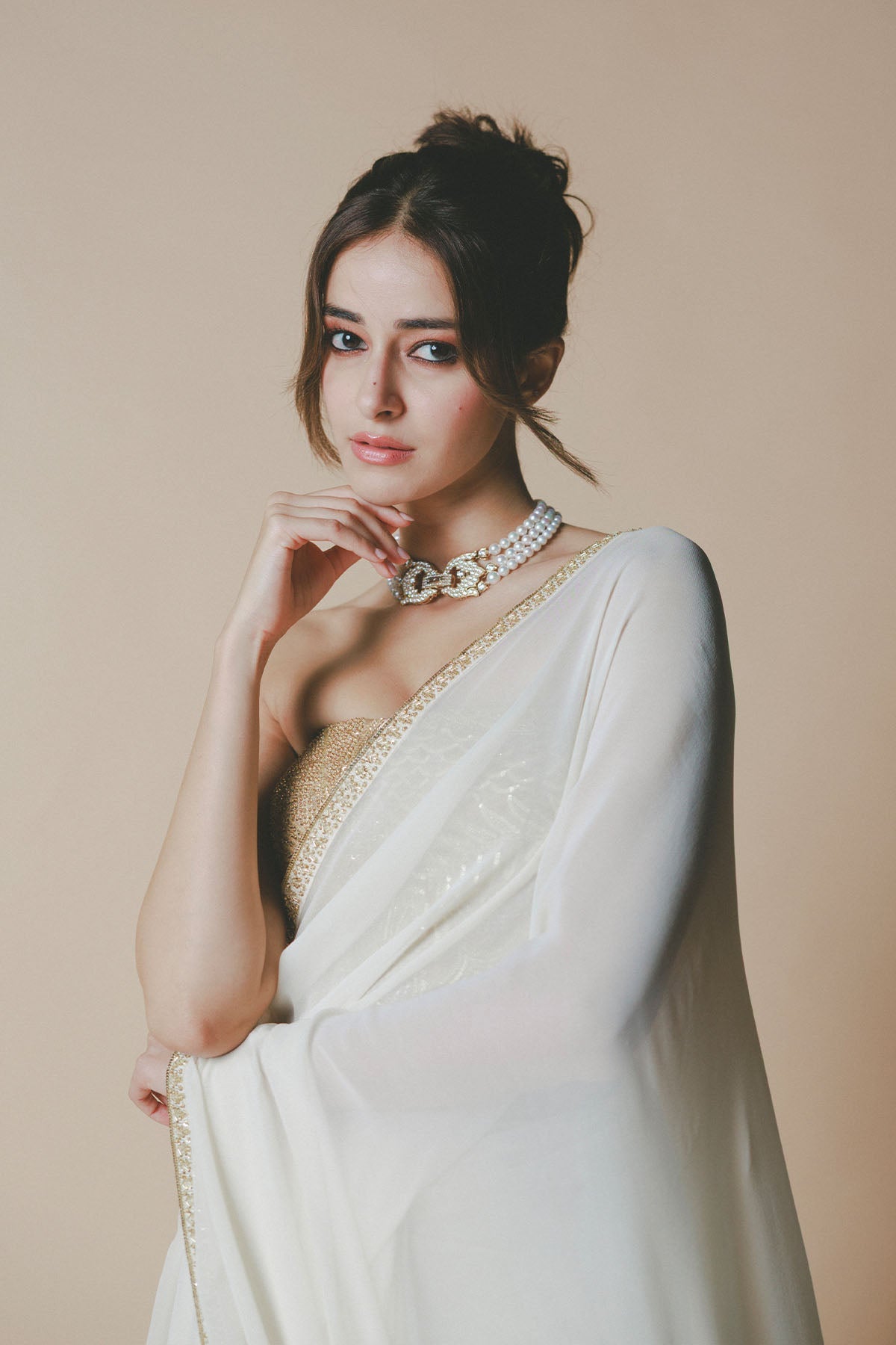 Ivory Chaand Saree
