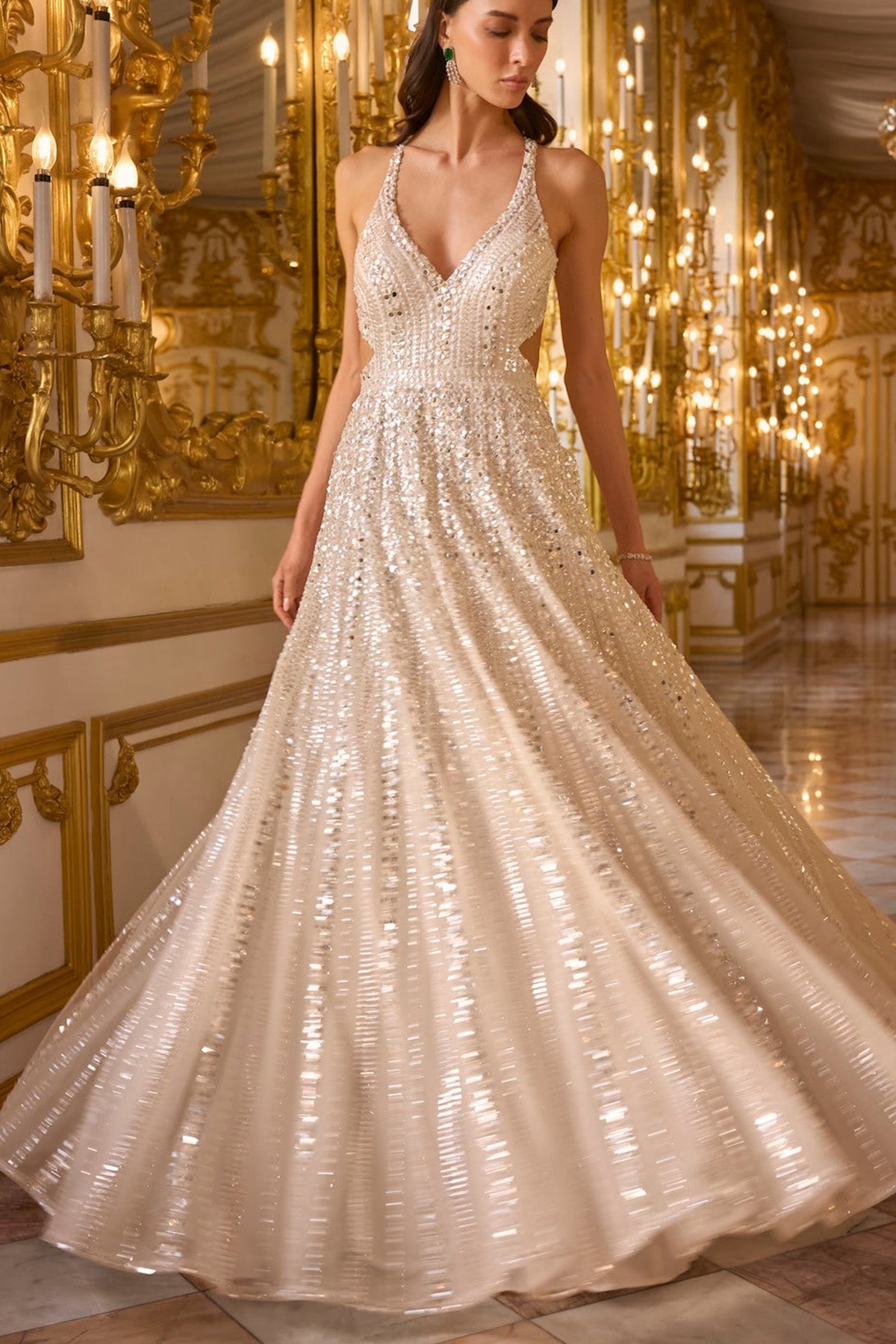 Ivory Sequin Gown