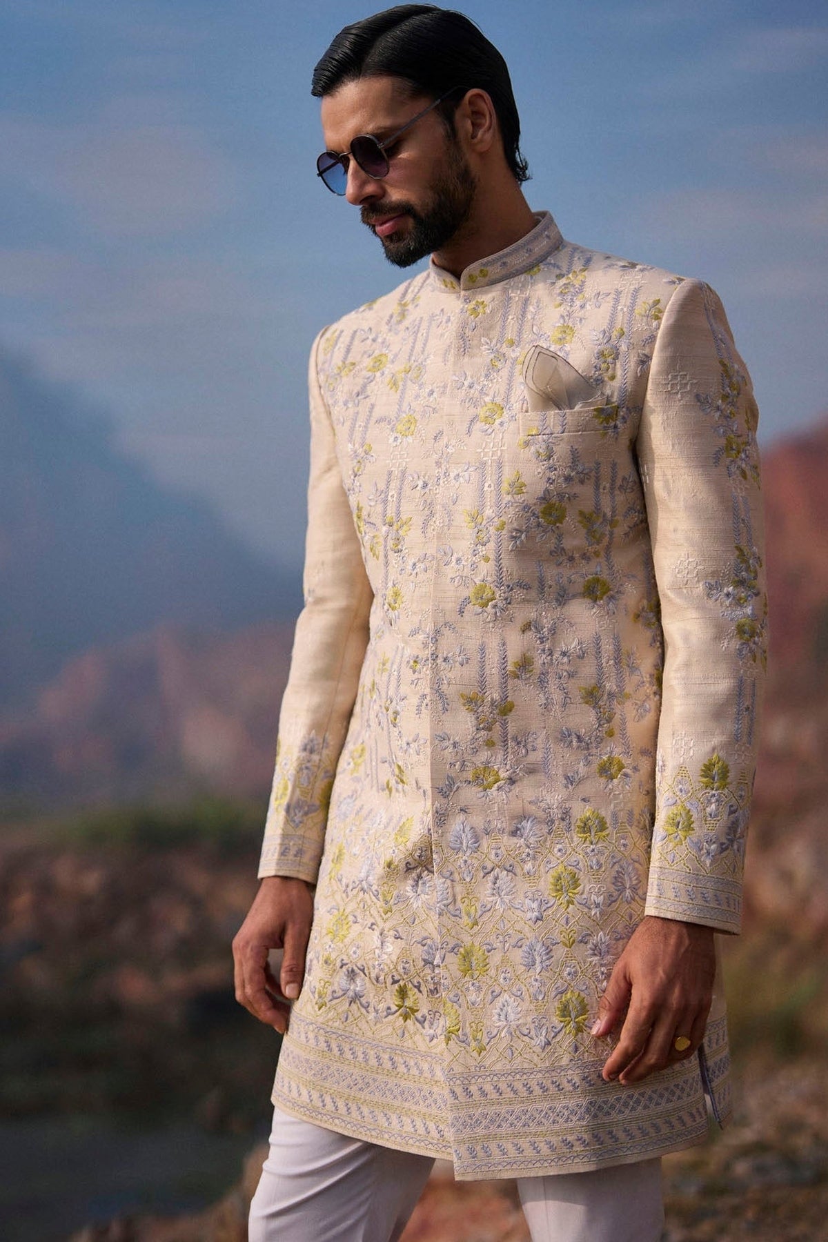 Ivory Sherwani Set