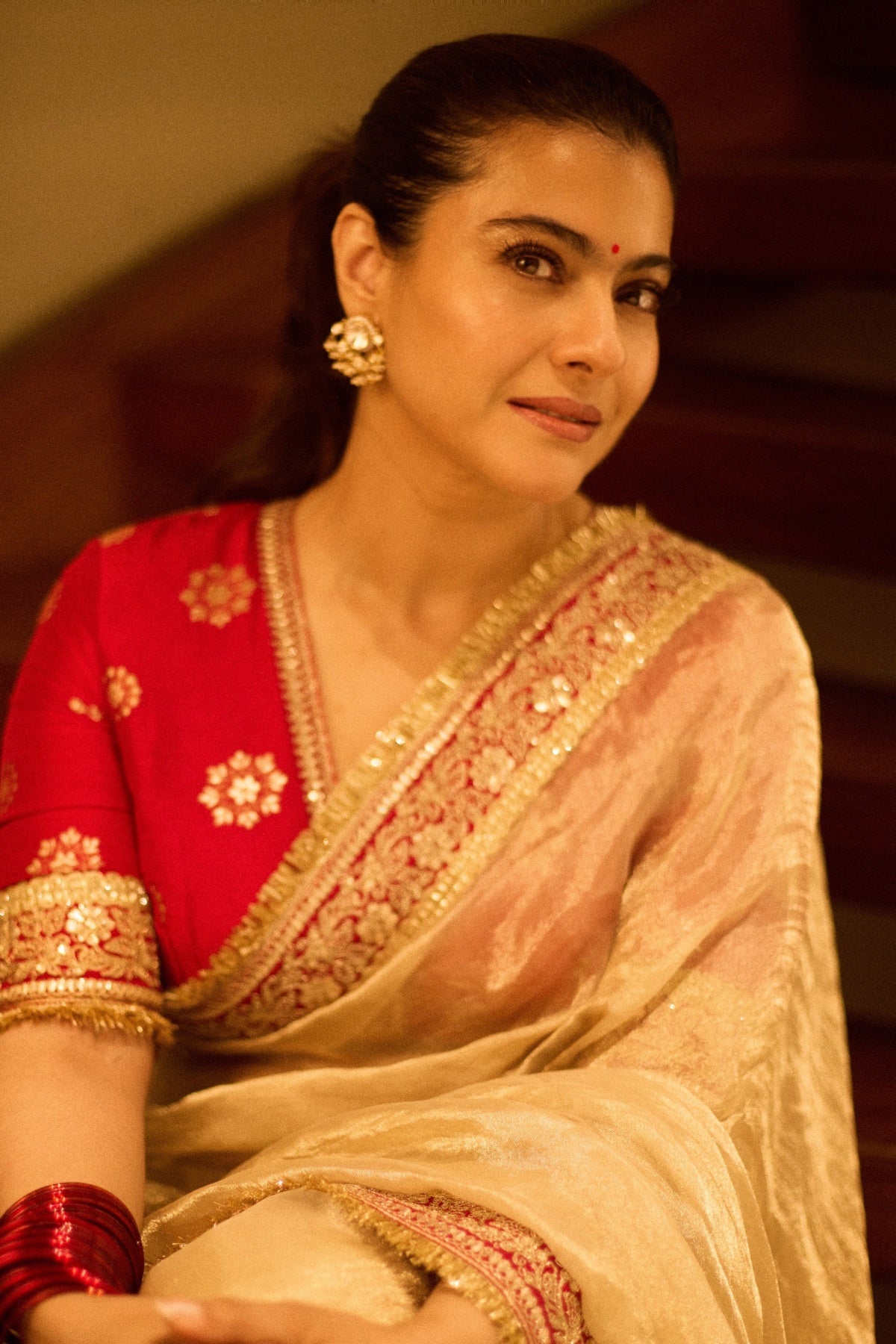 Kajol in Devi Saree Set
