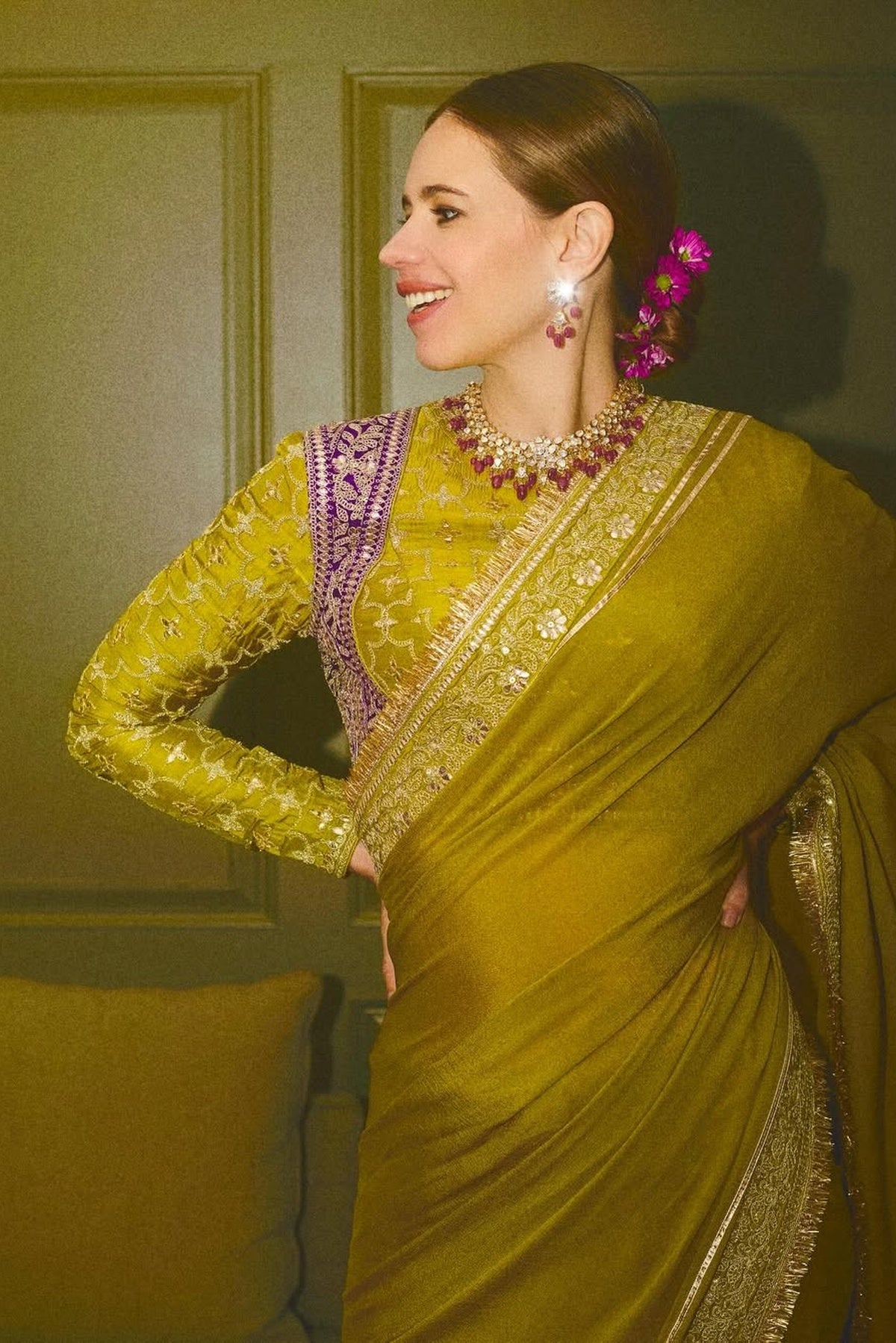 Kalki Koechlin in Nizaam Saree Set