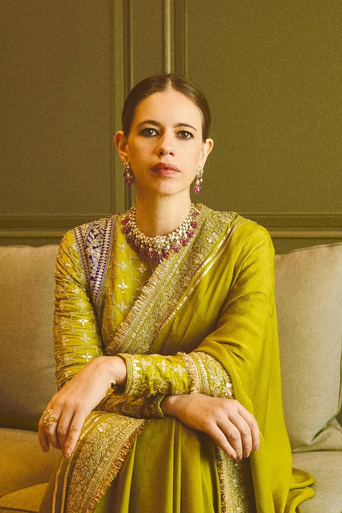 Kalki Koechlin in Nizaam Saree Set