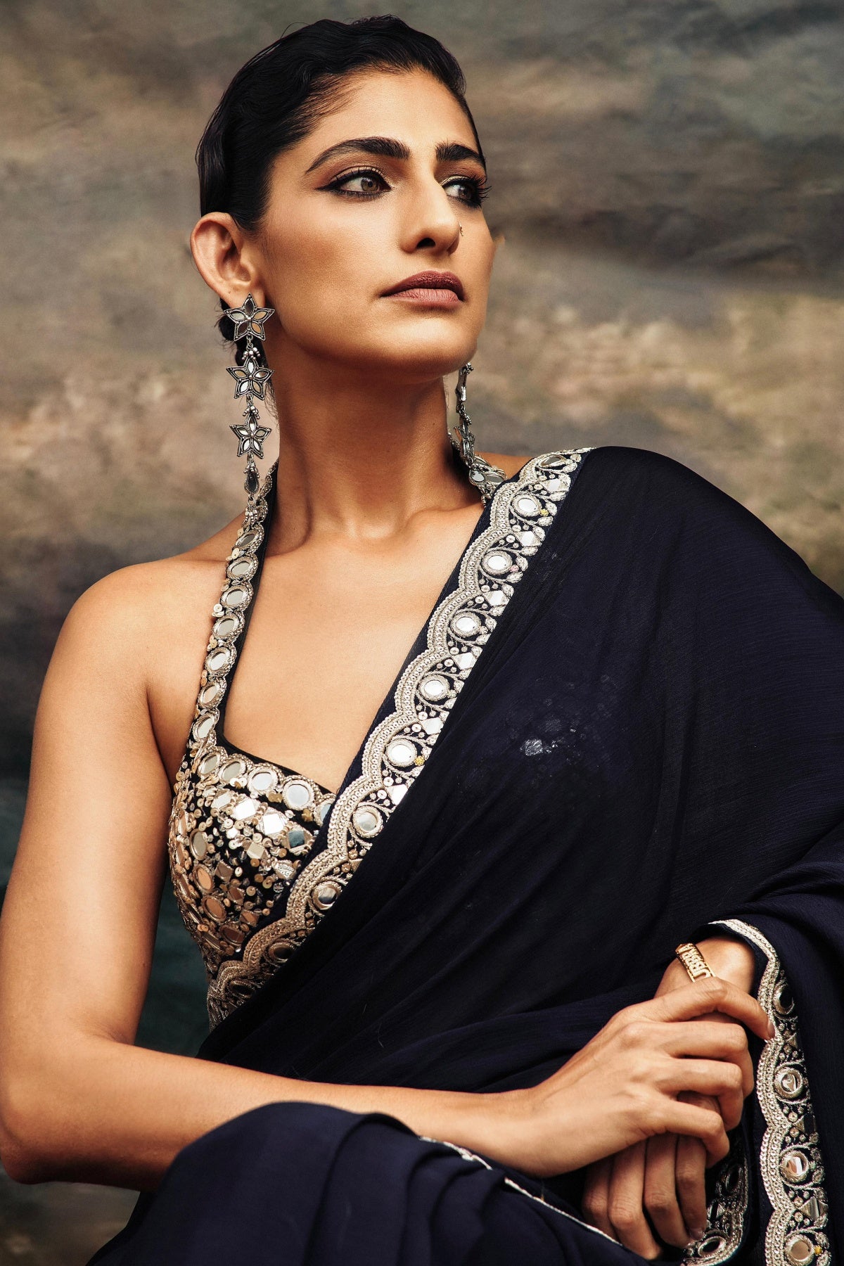 Kubbra Sait In Aradhana Saree