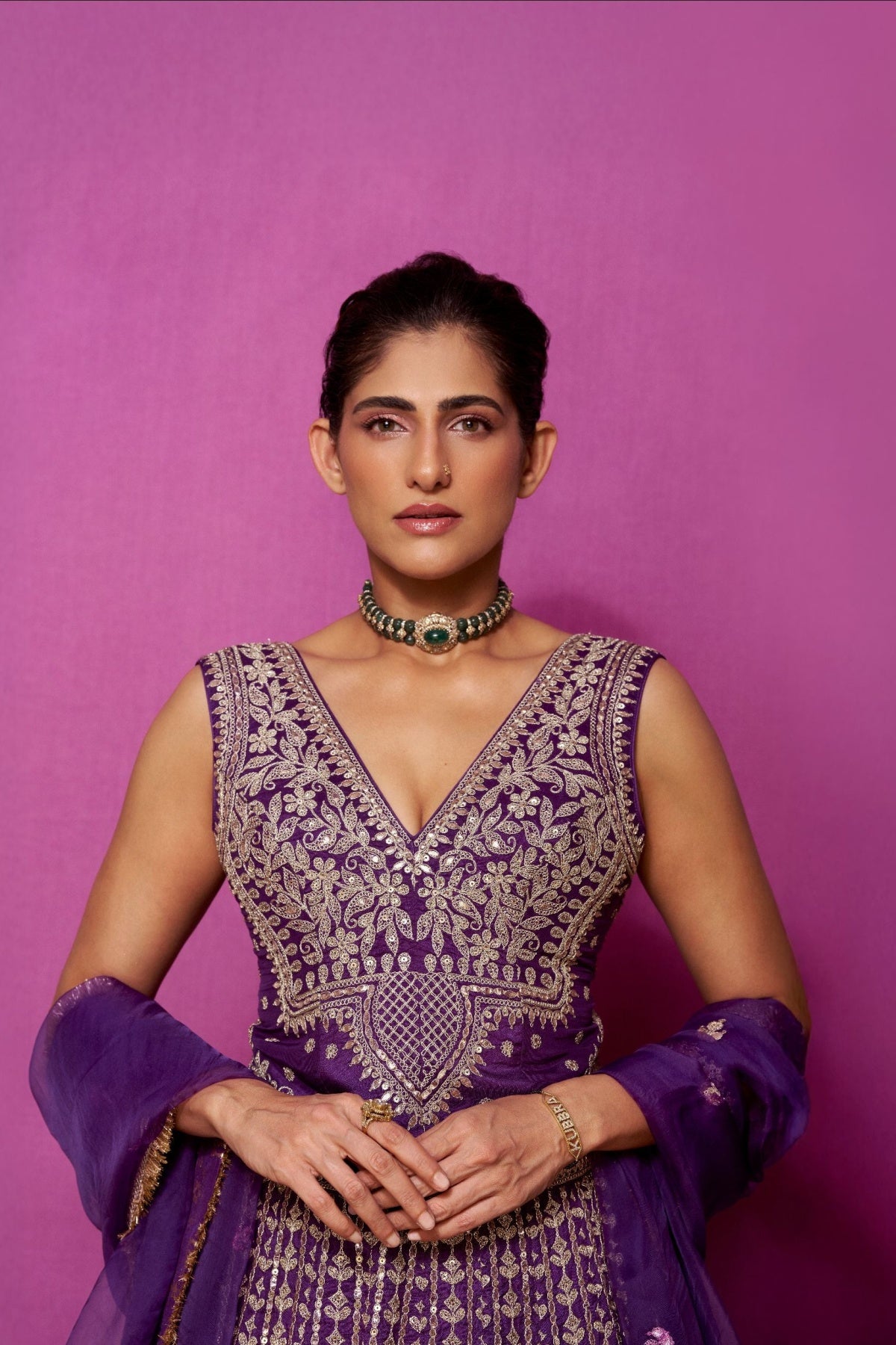 Kubbra sait in Razia Lehenga Set