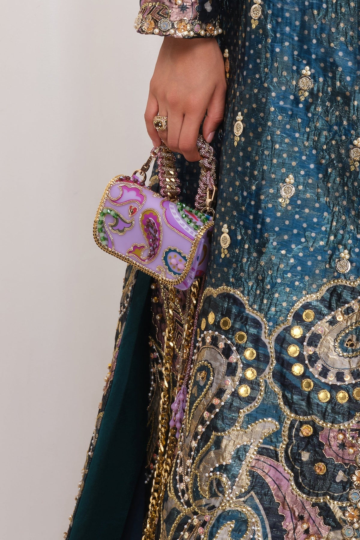 Lavender Crystal Crush Chainlink: Belt Bag