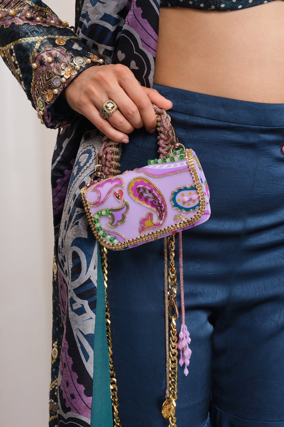 Lavender Crystal Crush Chainlink: Belt Bag