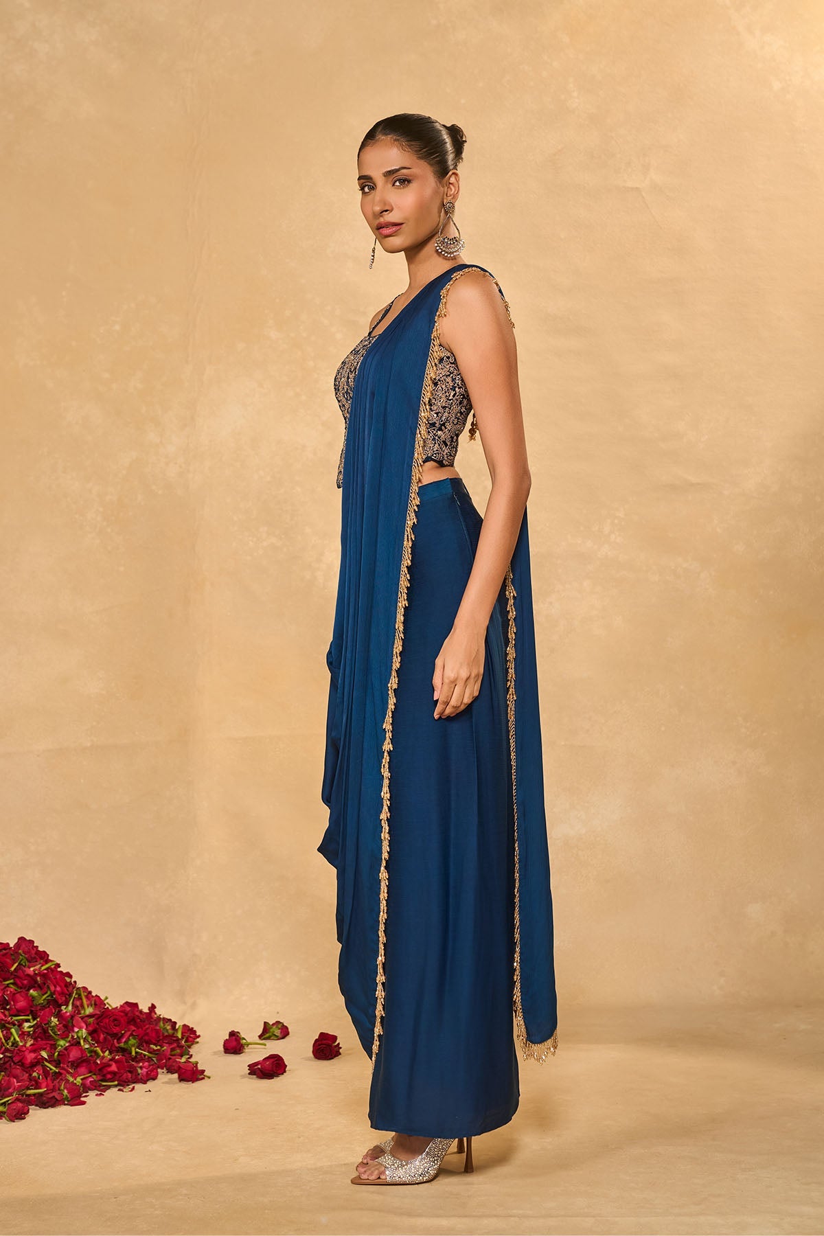 Lekha Slit Saree - Ready to ship