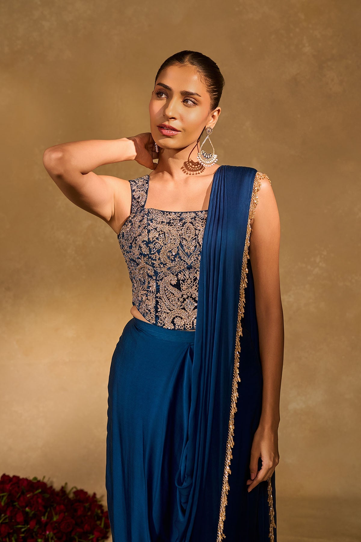 Lekha Slit Saree - Ready to ship