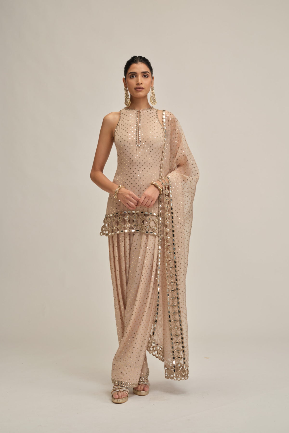 Light Beige Kurta Salwar Set