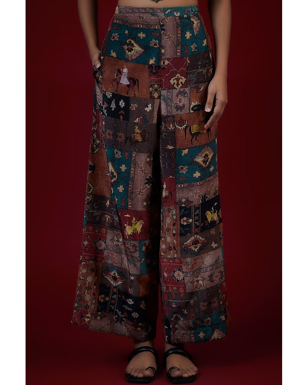 Multicolor Printed Pant Suit Set