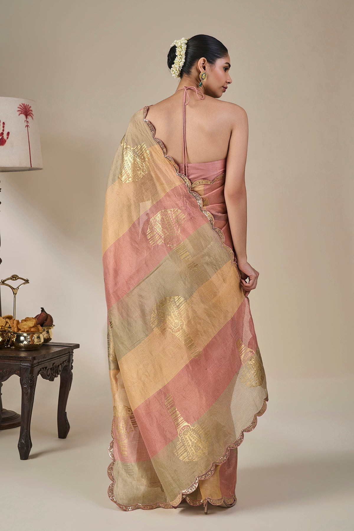 Malabar Grove Stripe Saree