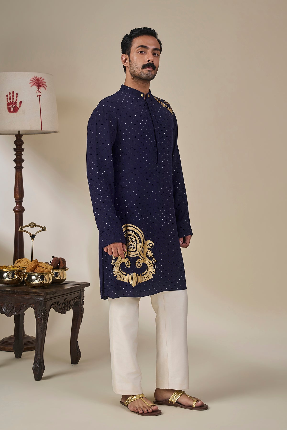 Midnight Blue Astral Arch Kurta Set