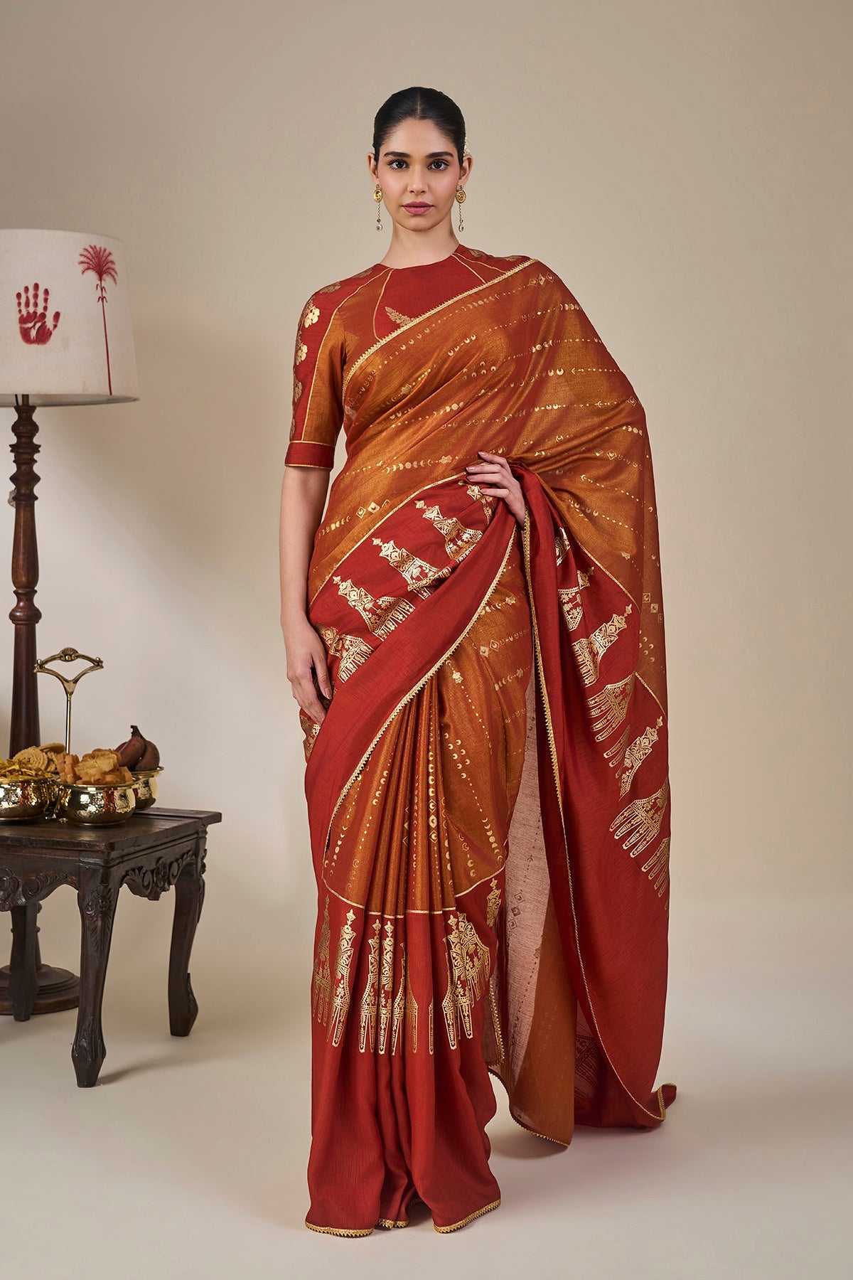 Rust The Heirloom Saree