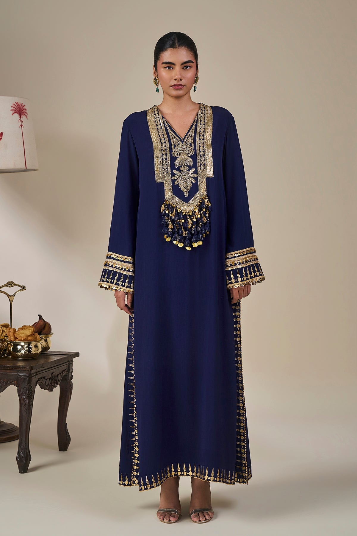 Sapphire Tidal Bloom Kaftan