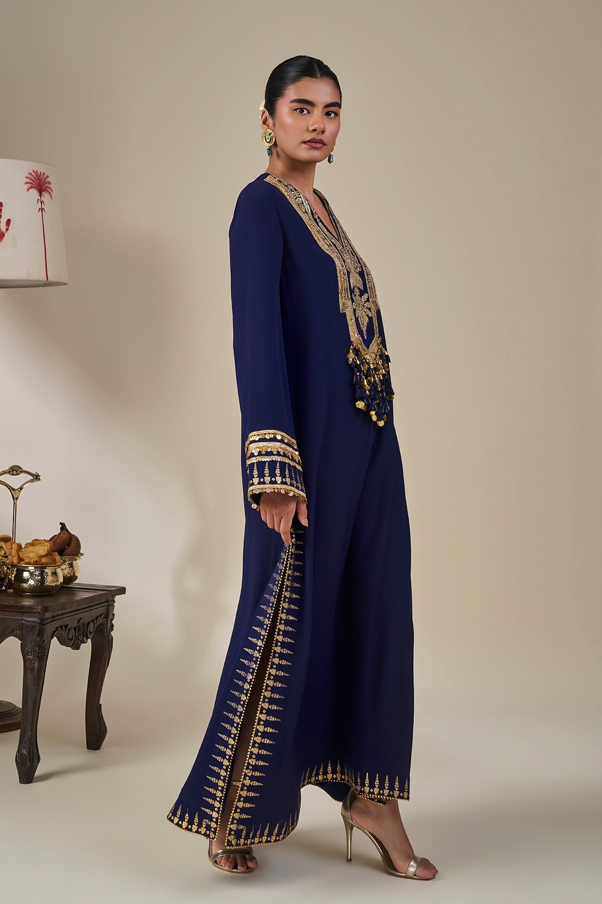 Sapphire Tidal Bloom Kaftan