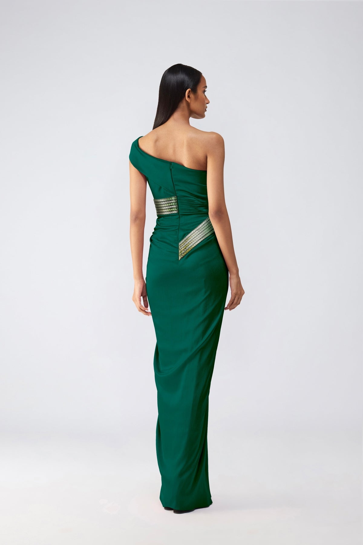 Metallic Glitch Gown