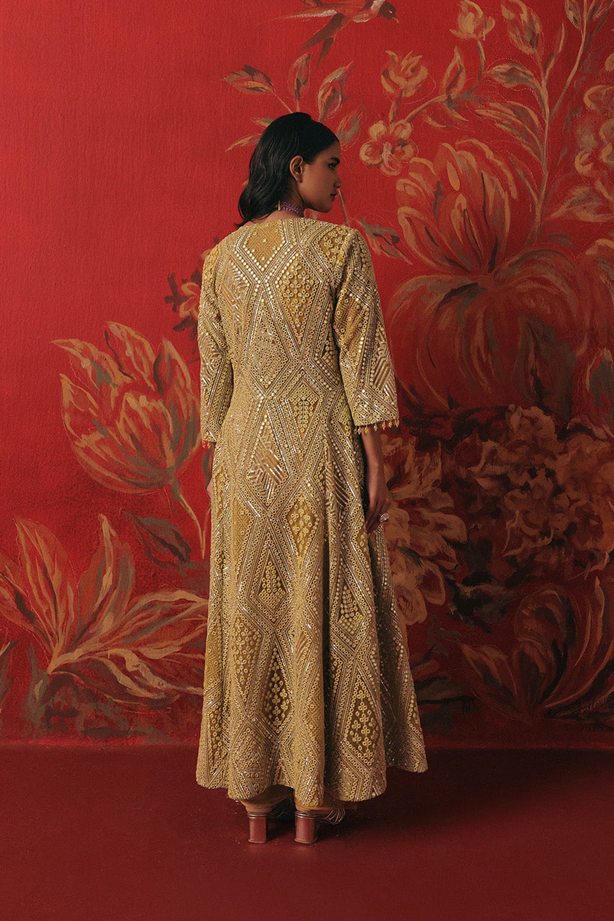 Mirrorwork Ankle Length Palazzos