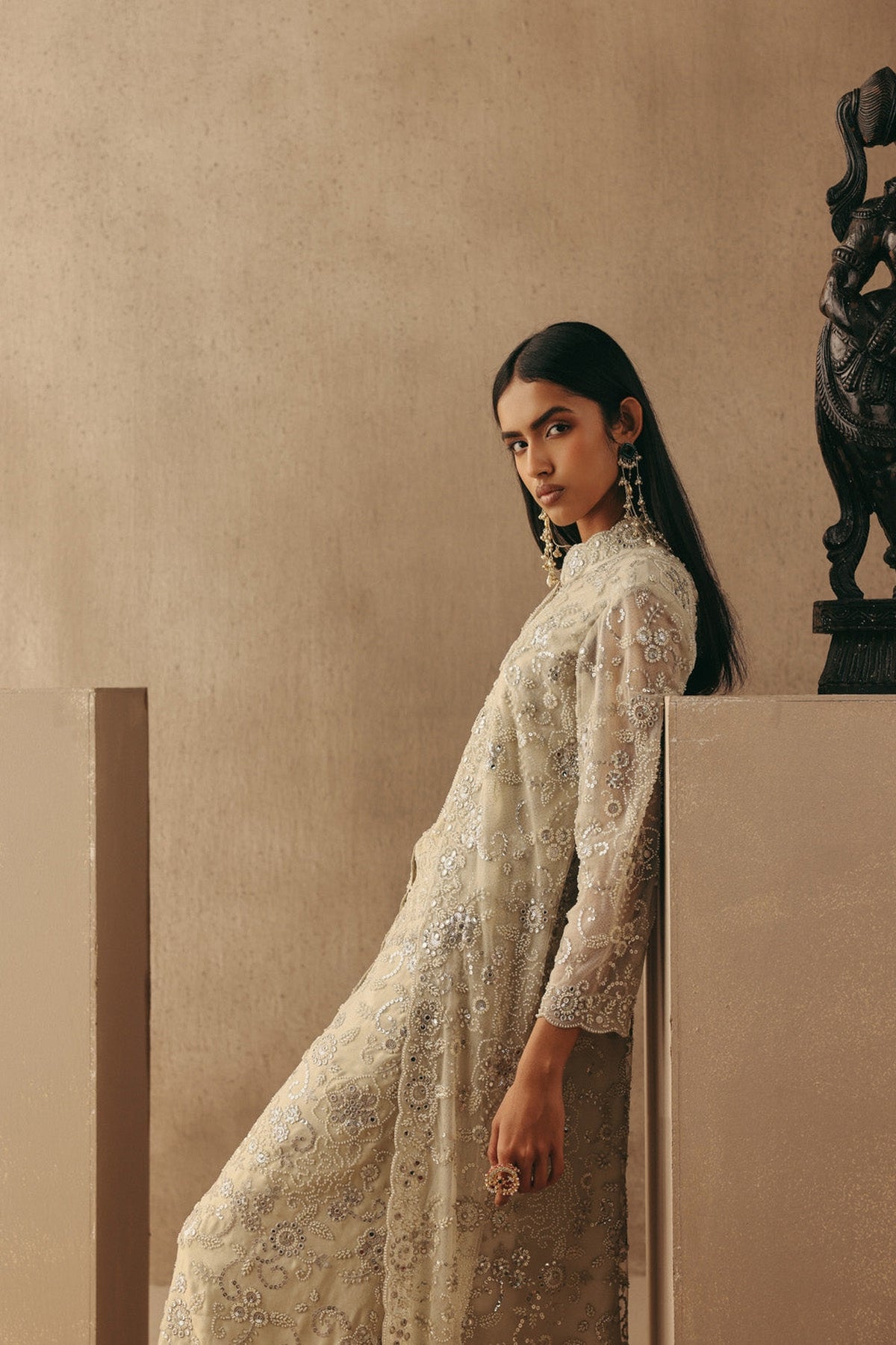 Mirrorwork Layered Dress Jacket