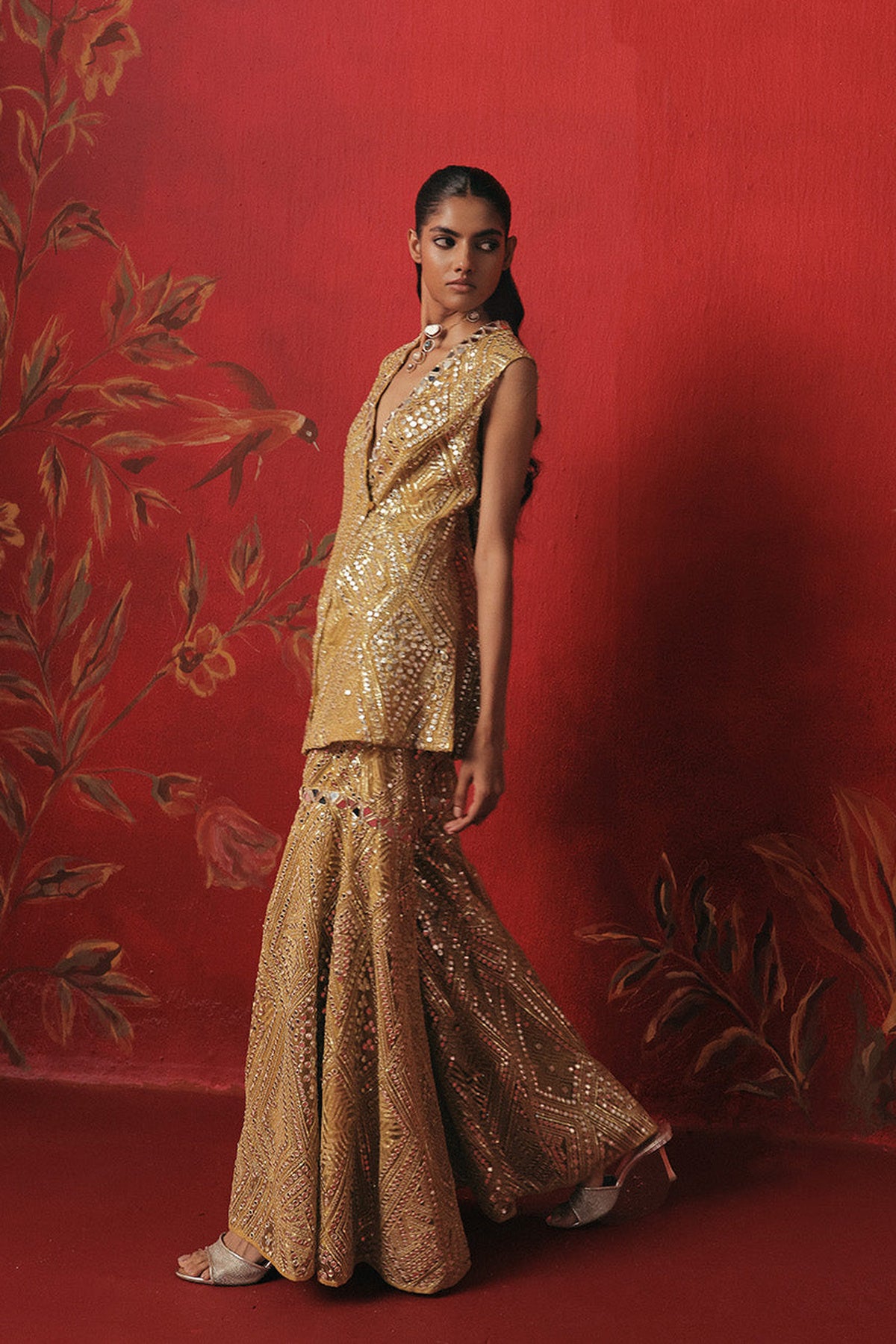 Mirrorwork Shararas