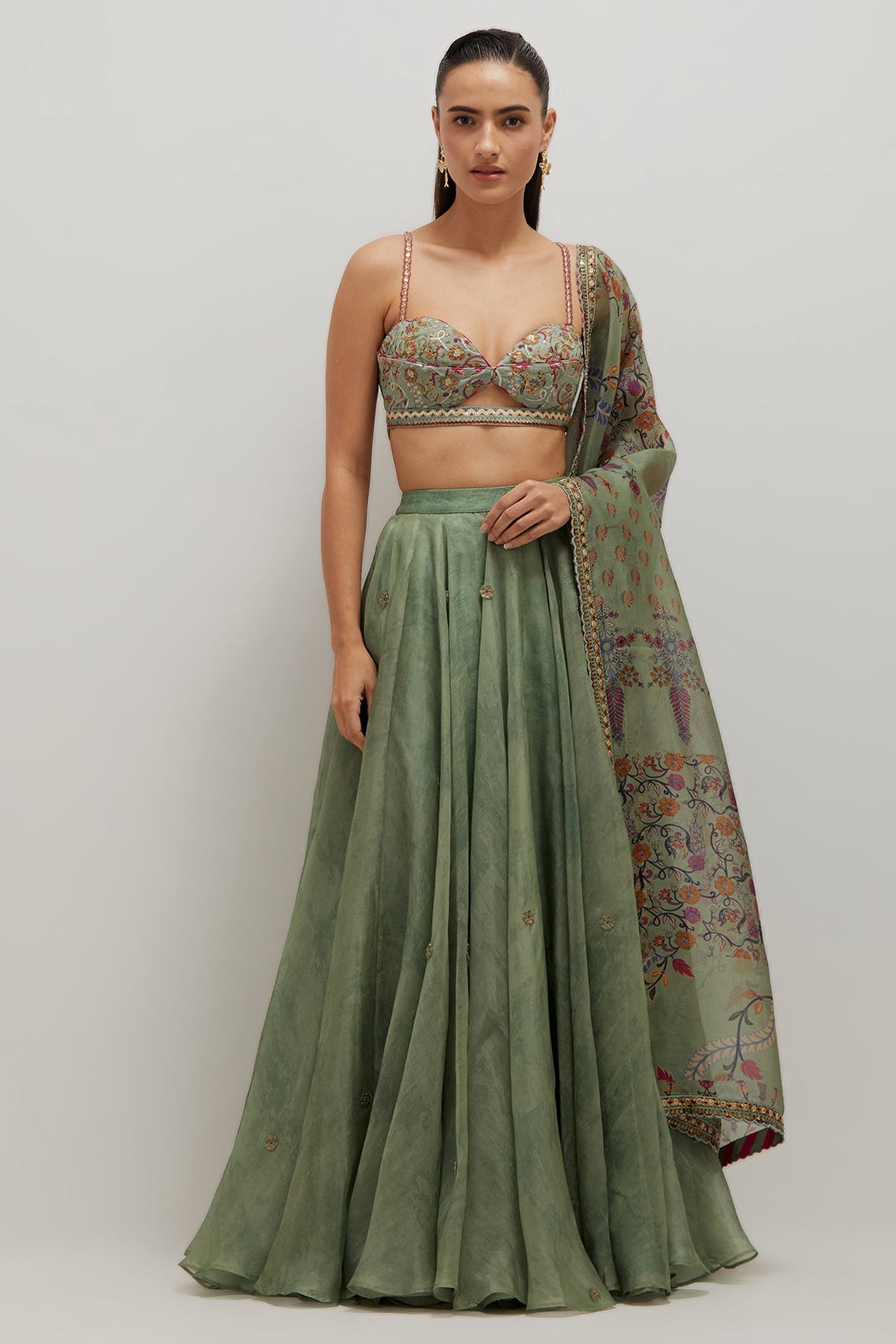 Moh Bralette Lehenga Set