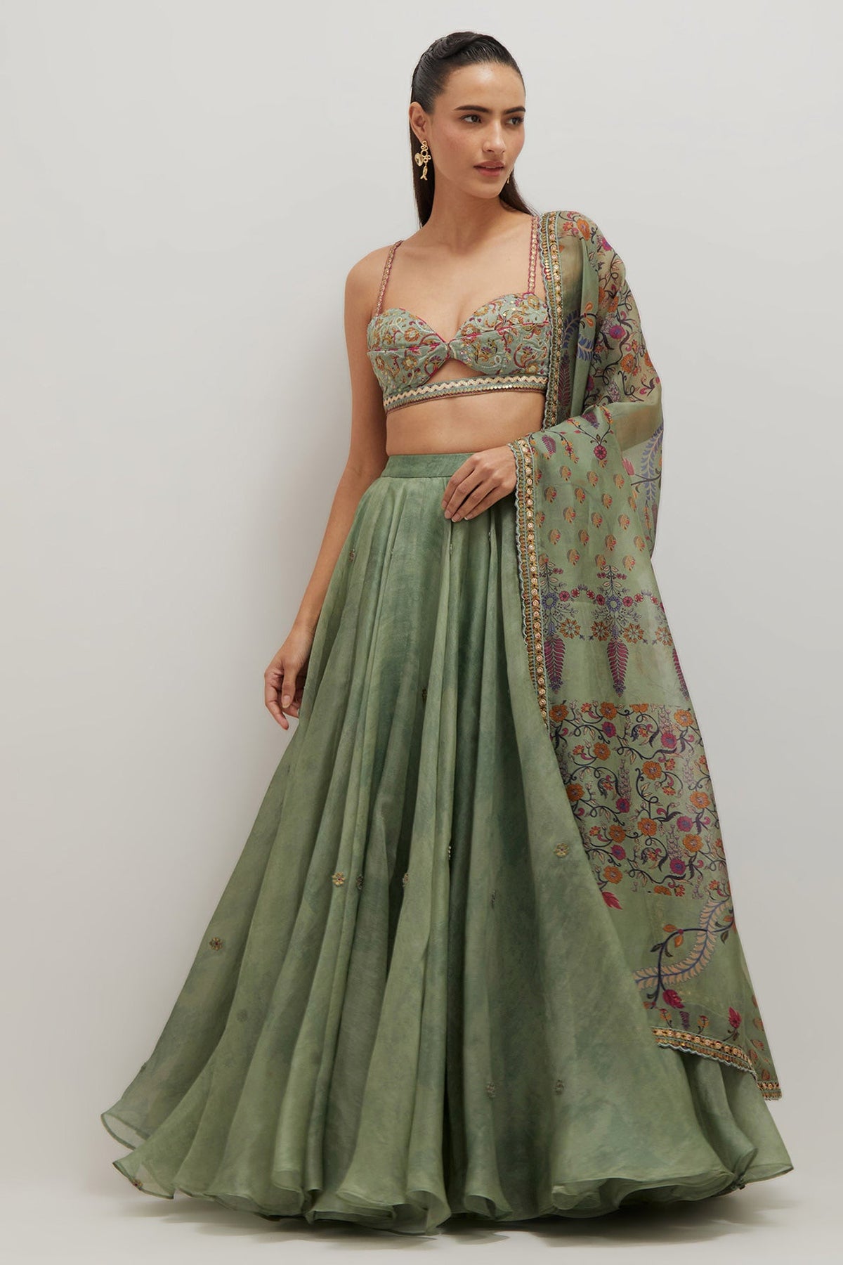 Moh Bralette Lehenga Set