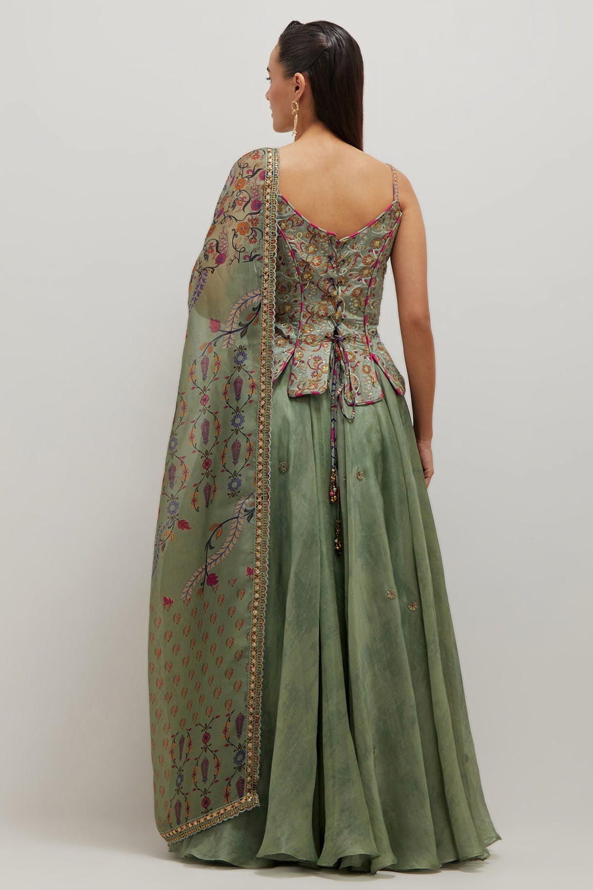 Moh Corset Lehenga Set