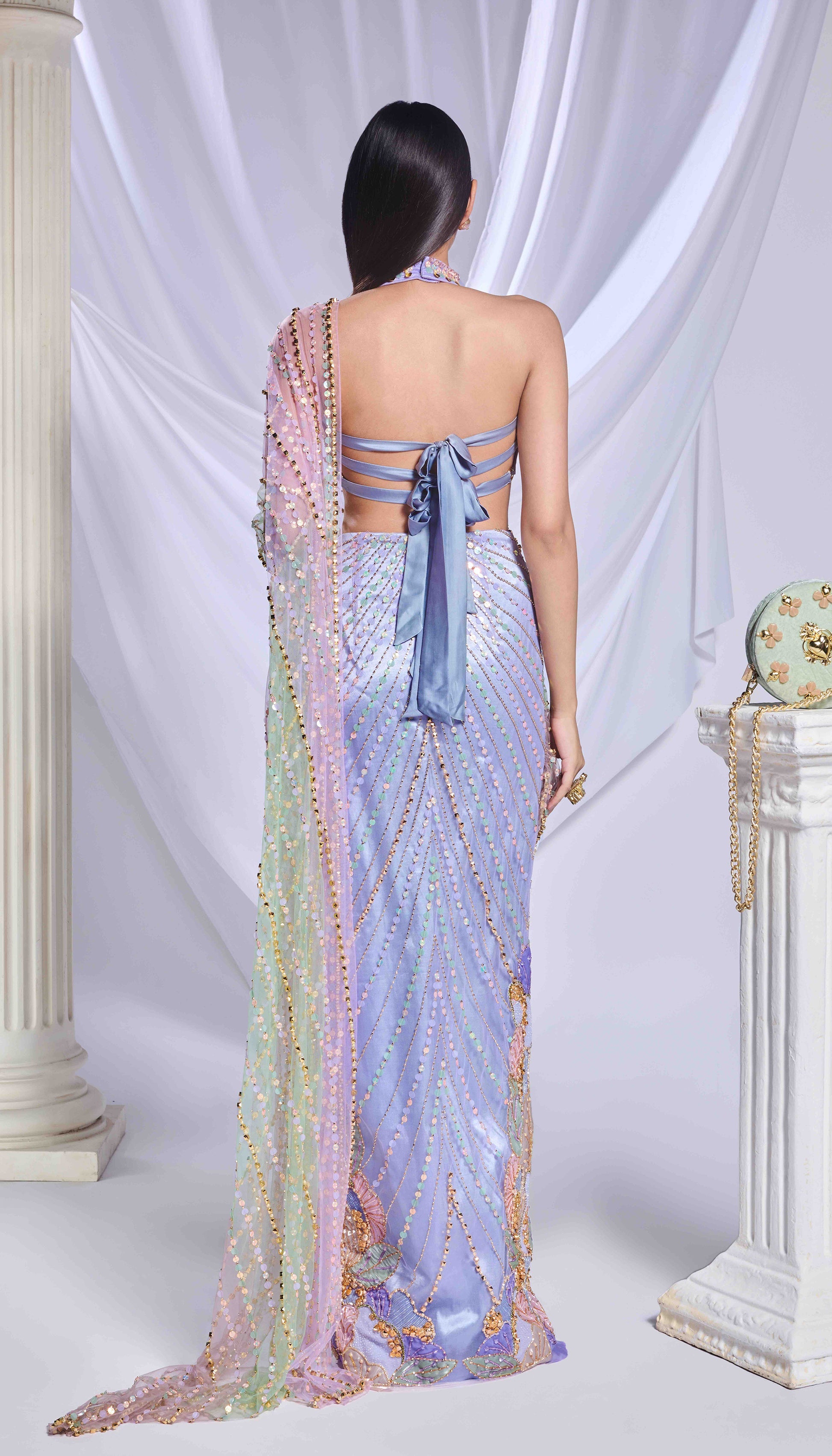 Moonlit Melody Saree Set