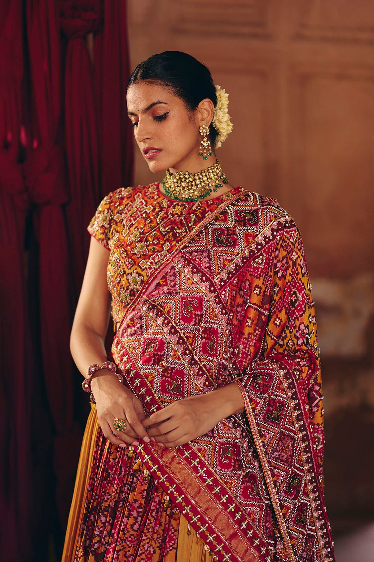 Mustard Heritage Patola Lehenga