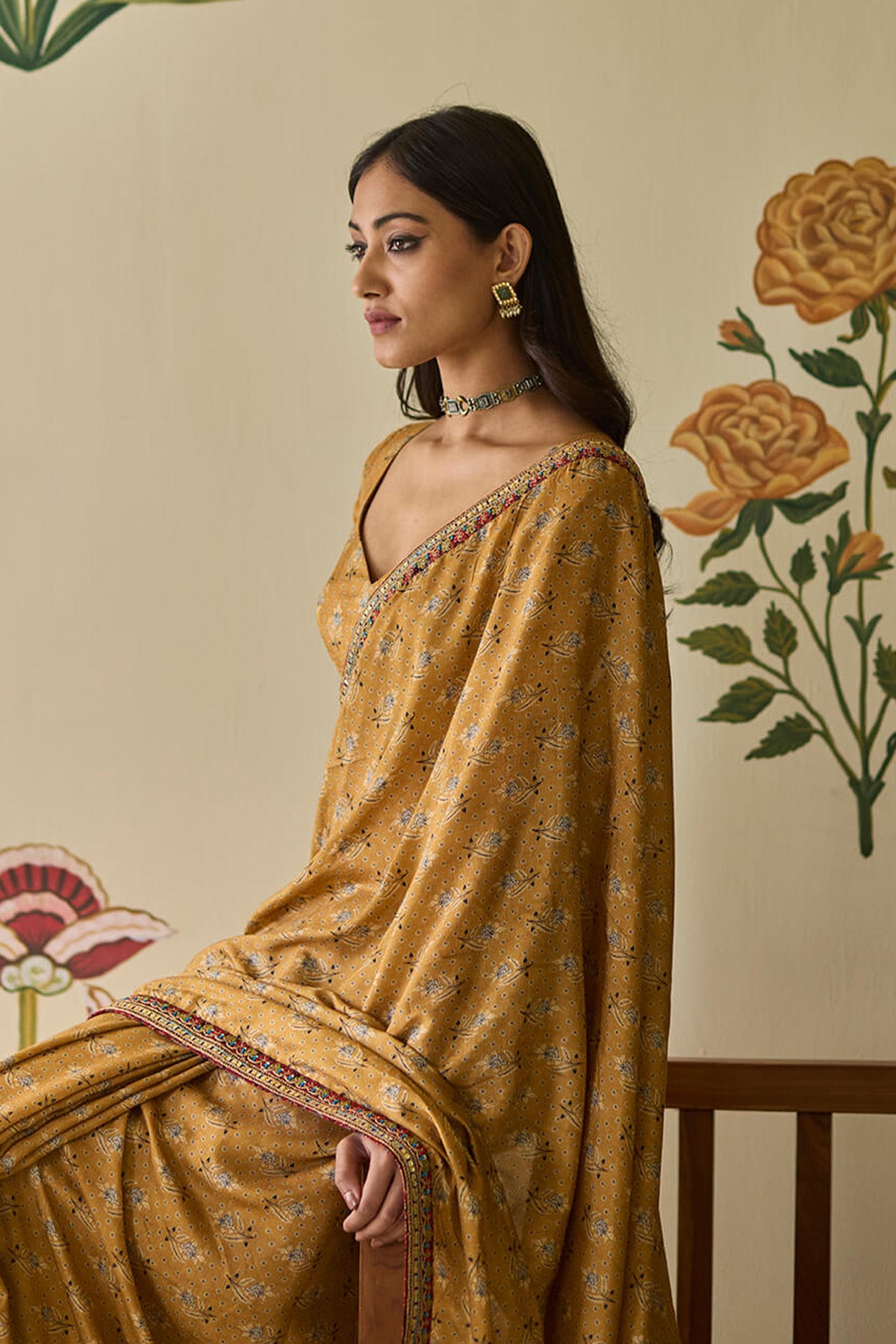 Mustard Yellow Saree