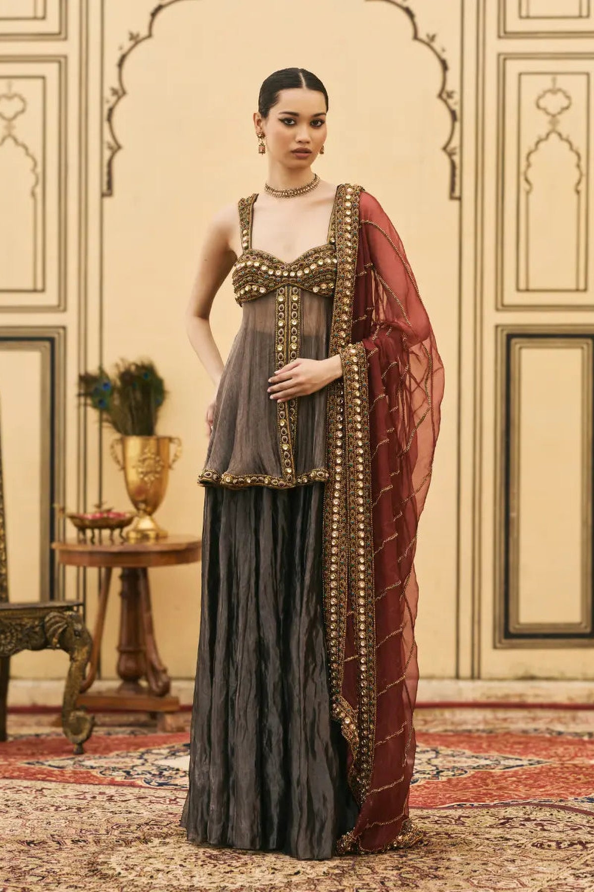 Neel-Shyam Tissue Organza Sharara Set