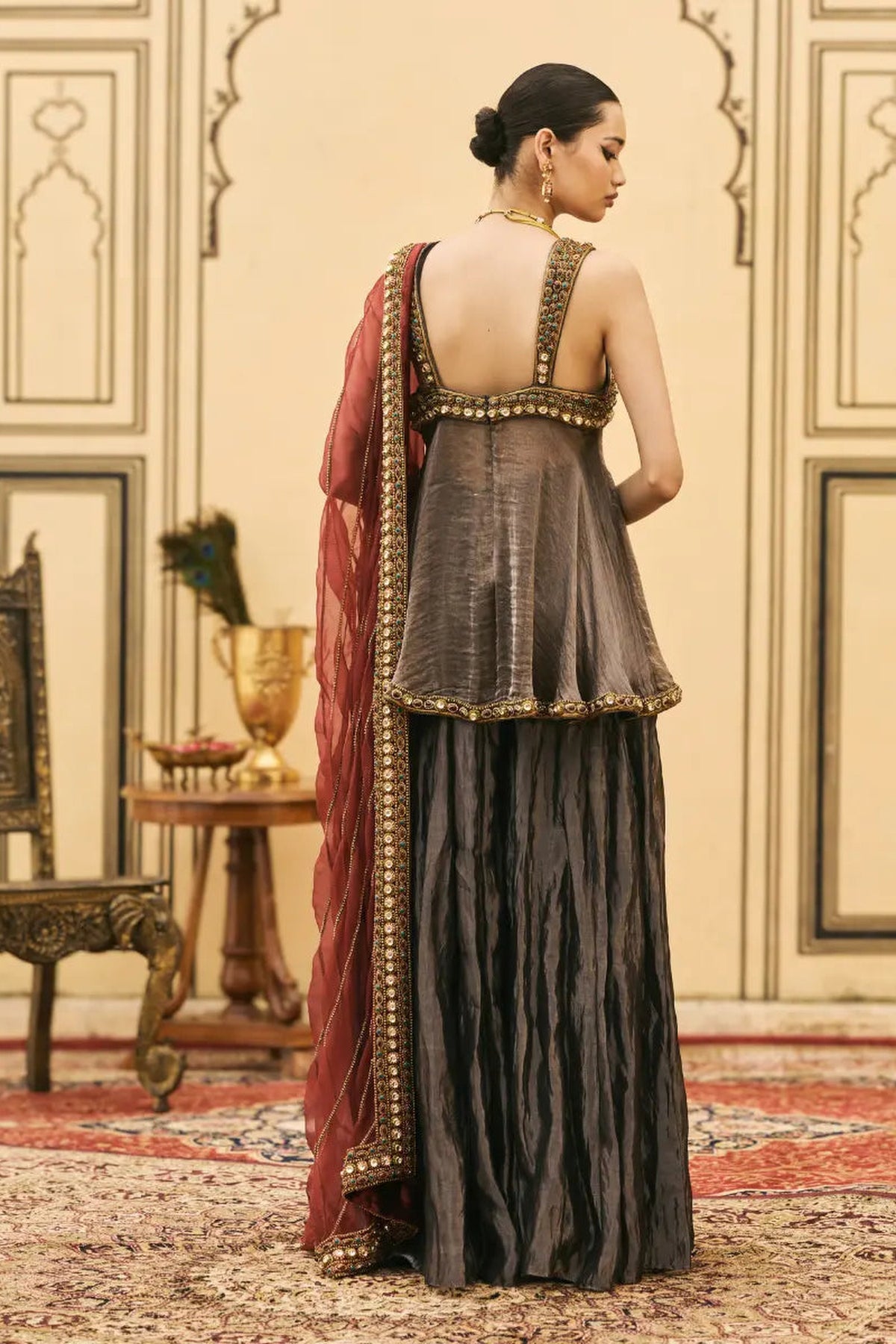 Neel-Shyam Tissue Organza Sharara Set