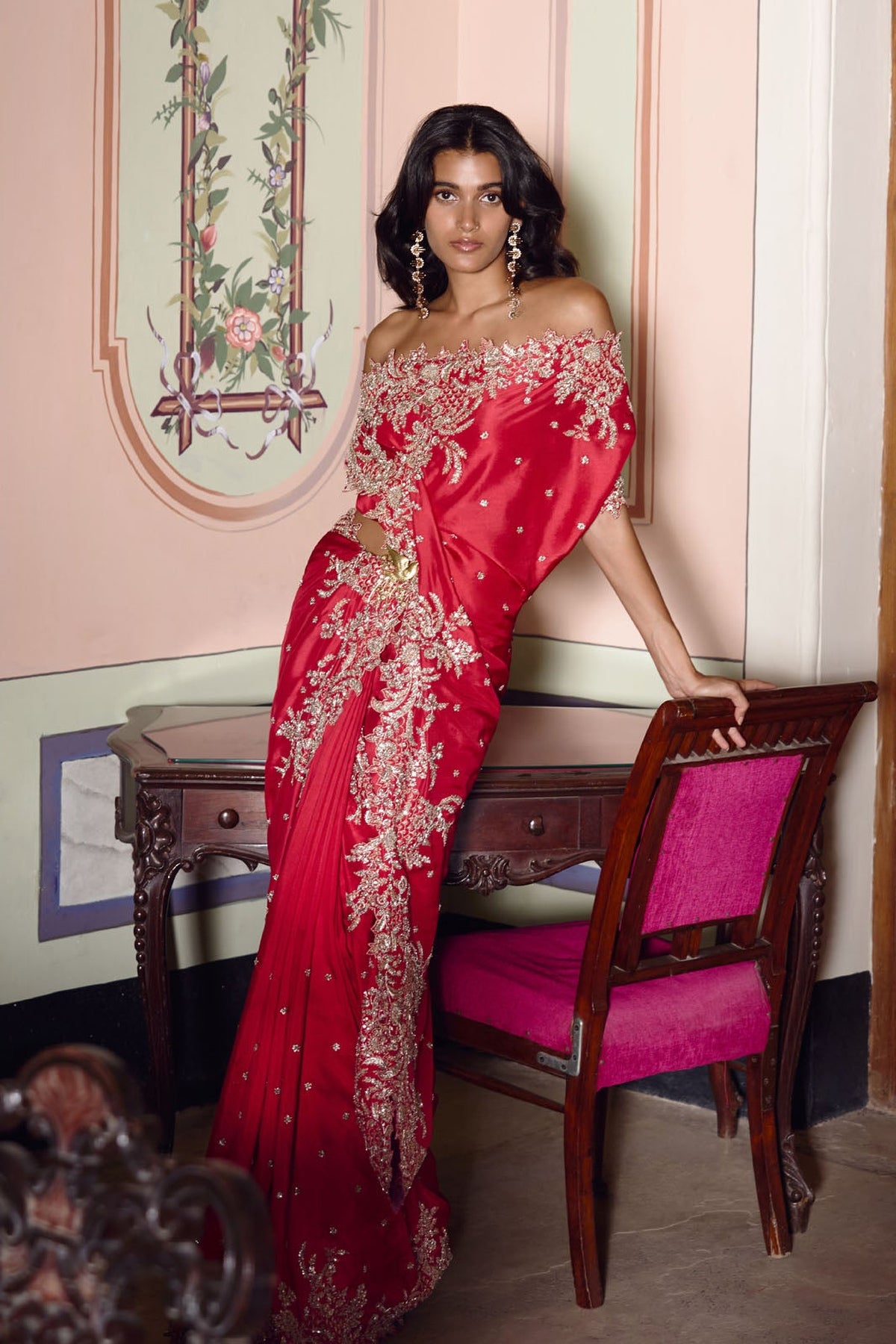New Athena Zardozi Saree Set