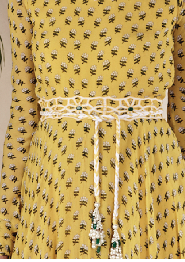 MESH BRAIDED BELT WITH TASSELS