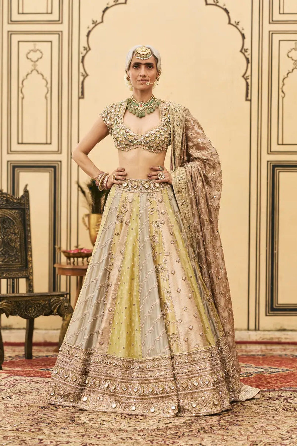 Pallavi Tissue Brocade Lehenga Set