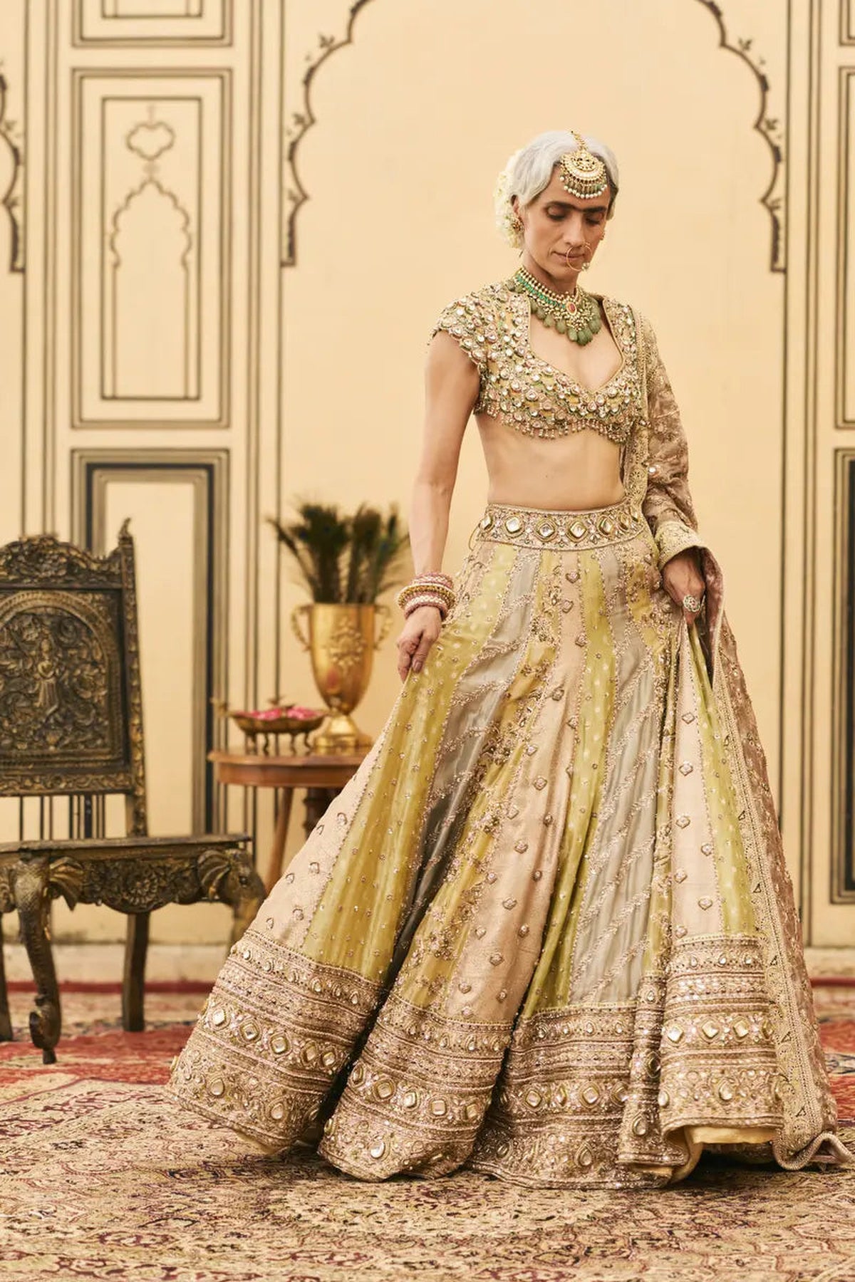 Pallavi Tissue Brocade Lehenga Set