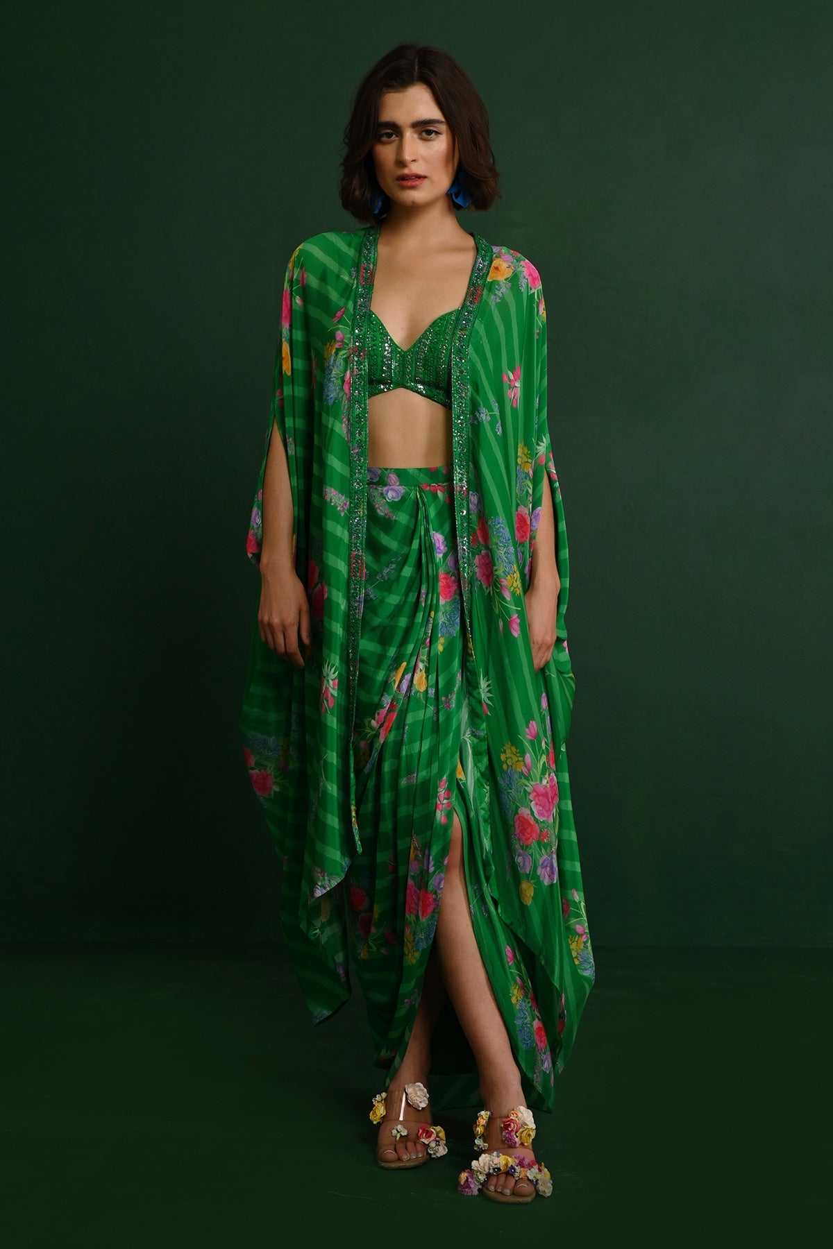 Adele Georgette Drape Skirt Set