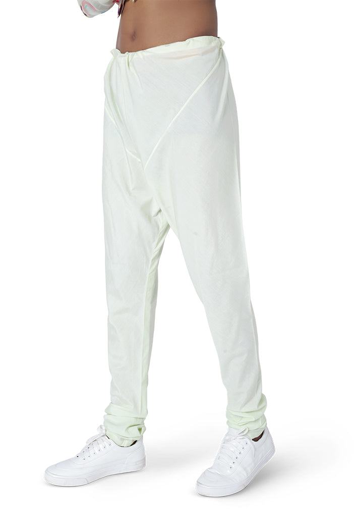 PINK COLOUR PRINTED DUPION SILK BANDI WITH WHITE COLOUR PRINTED SILKMUL KURTA AND OFF WHITE COLOUR COTTON SILK CHURIDAR