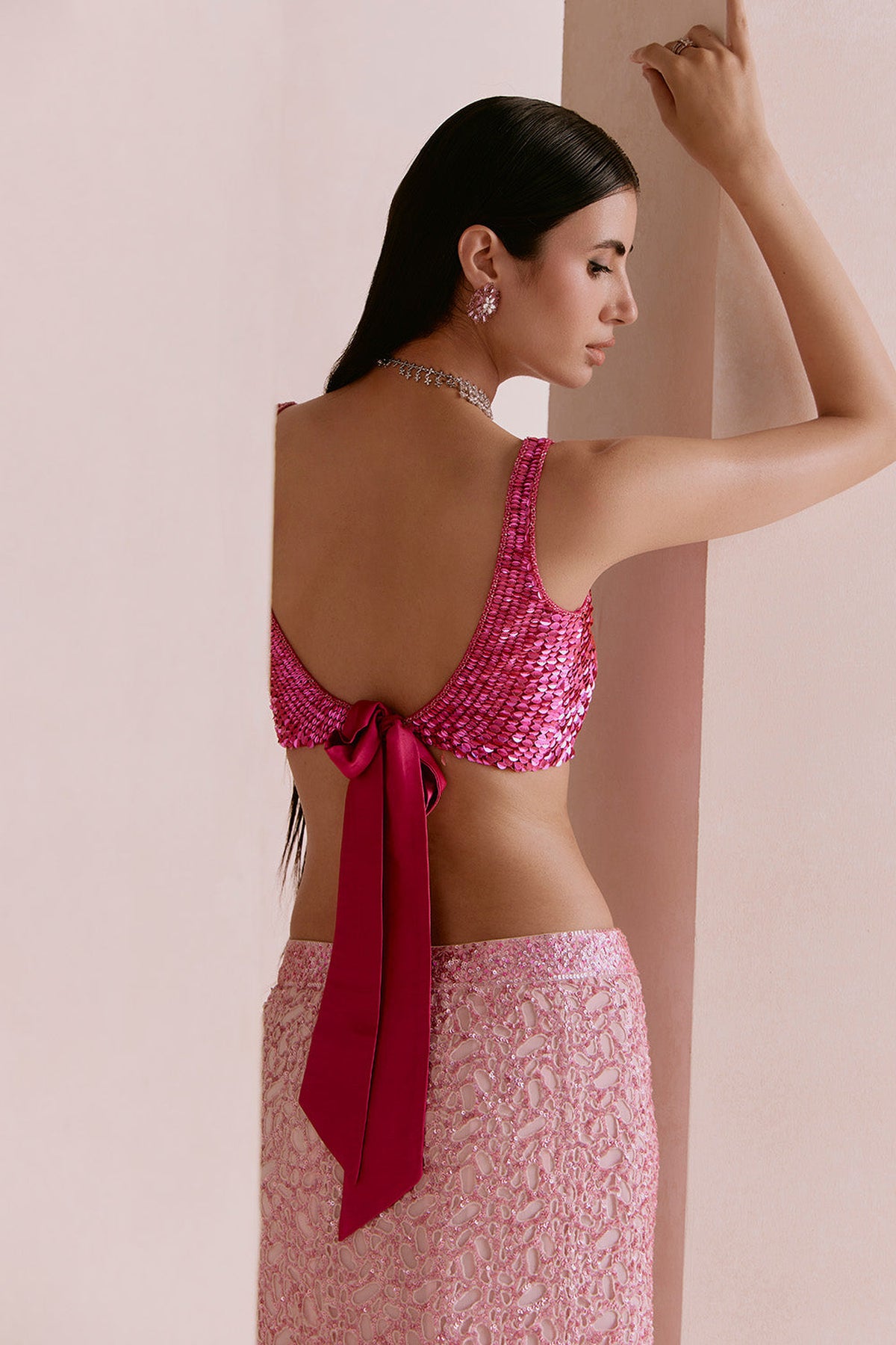 pink ombre cutwork fishcut set