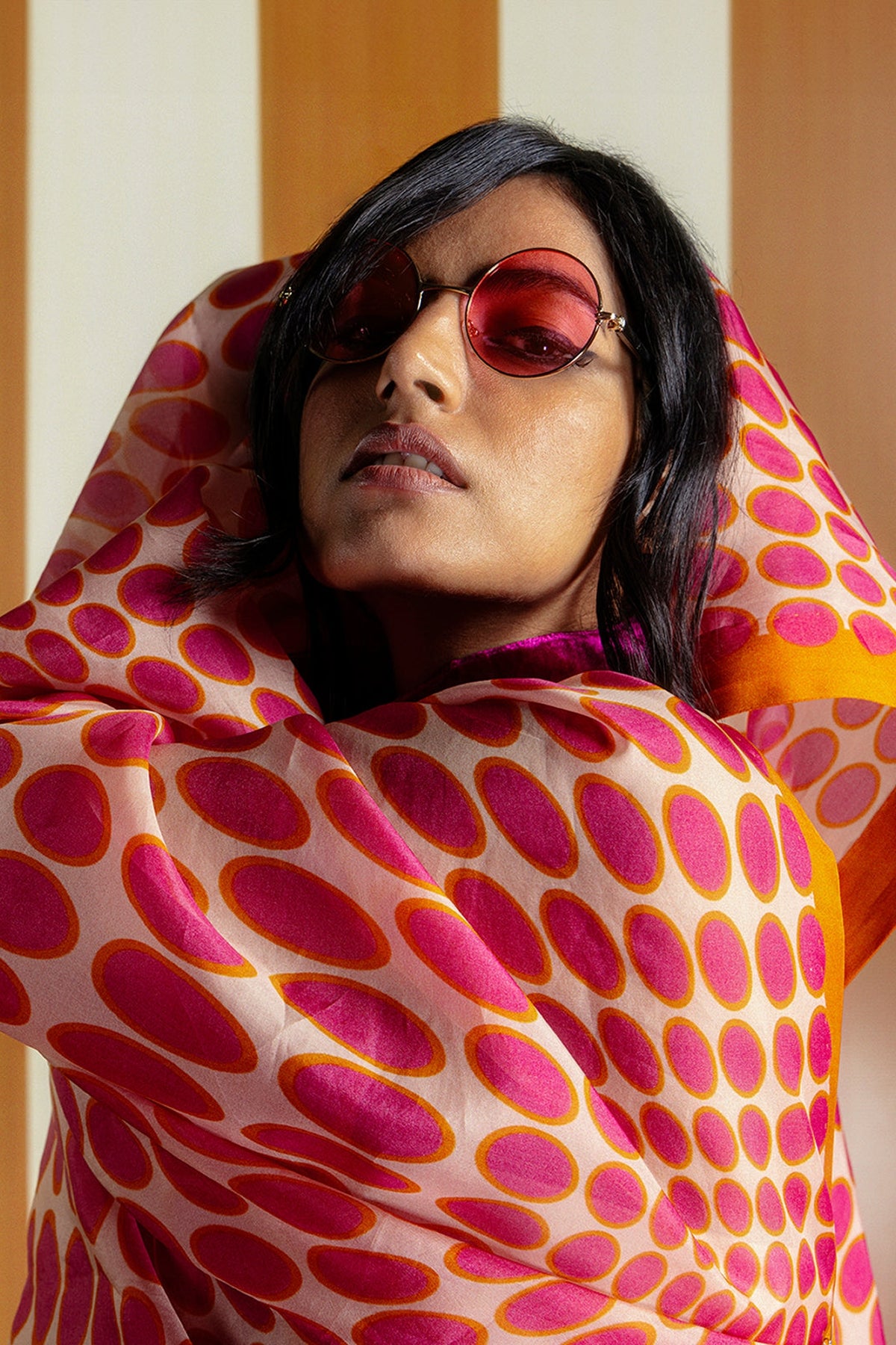Pink Poppy Saree