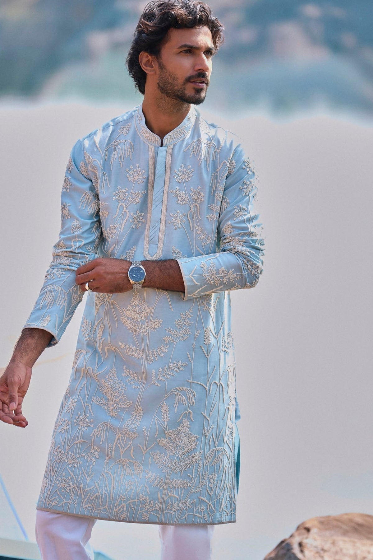 Powder Blue Kurta Set