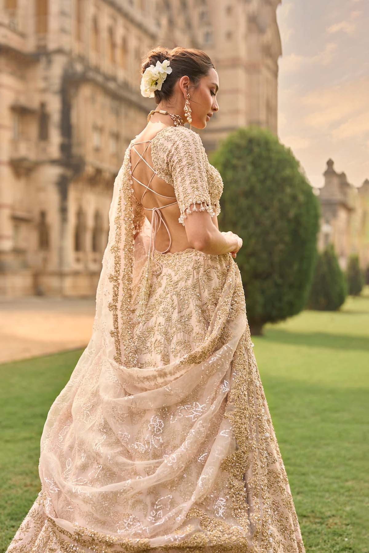 Powder Peach Lehenga Set