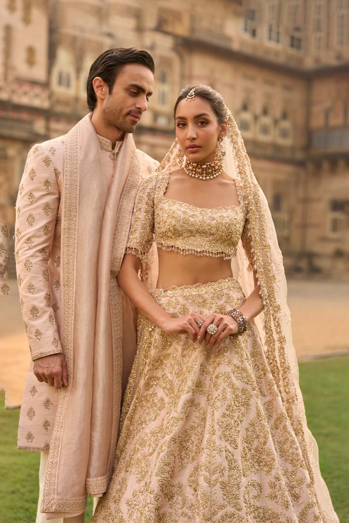 Powder Peach Lehenga Set