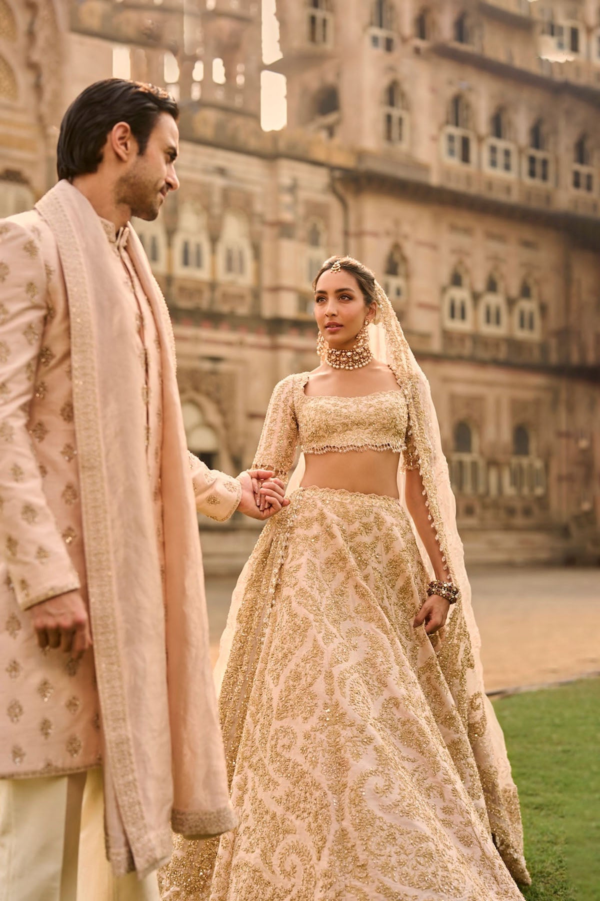 Powder Peach Lehenga Set