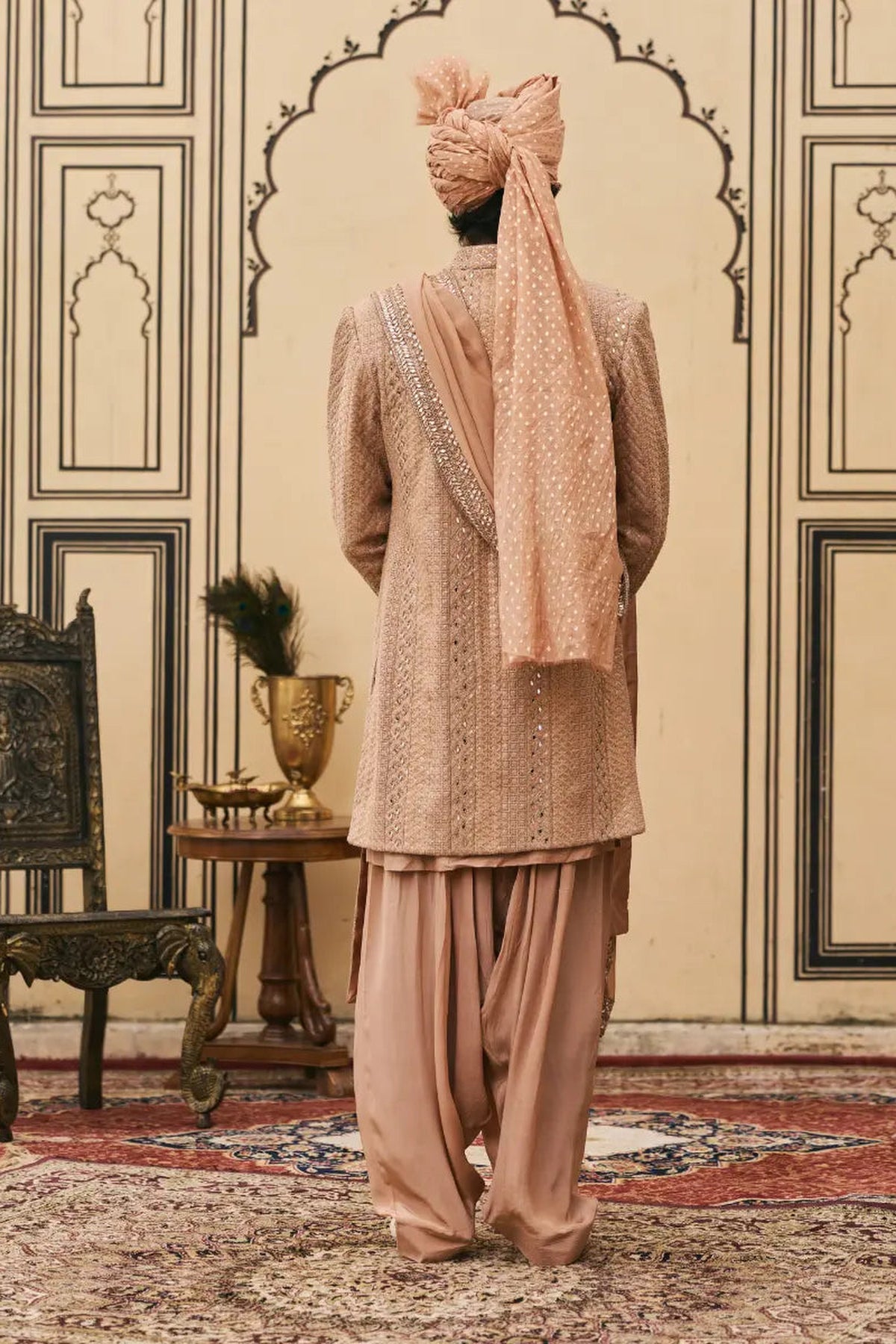 Prawal Chikankari Sherwani Set
