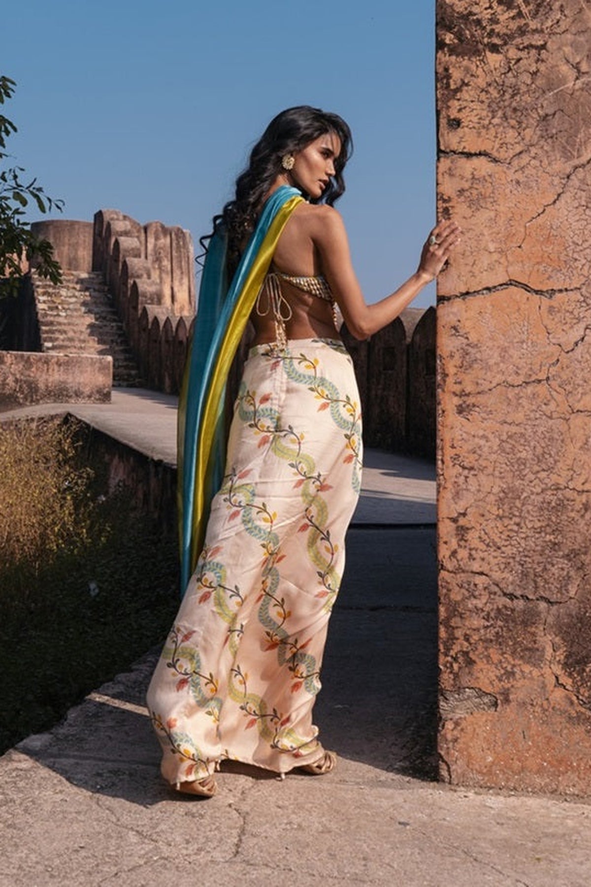 Noor Drape Skirt Set