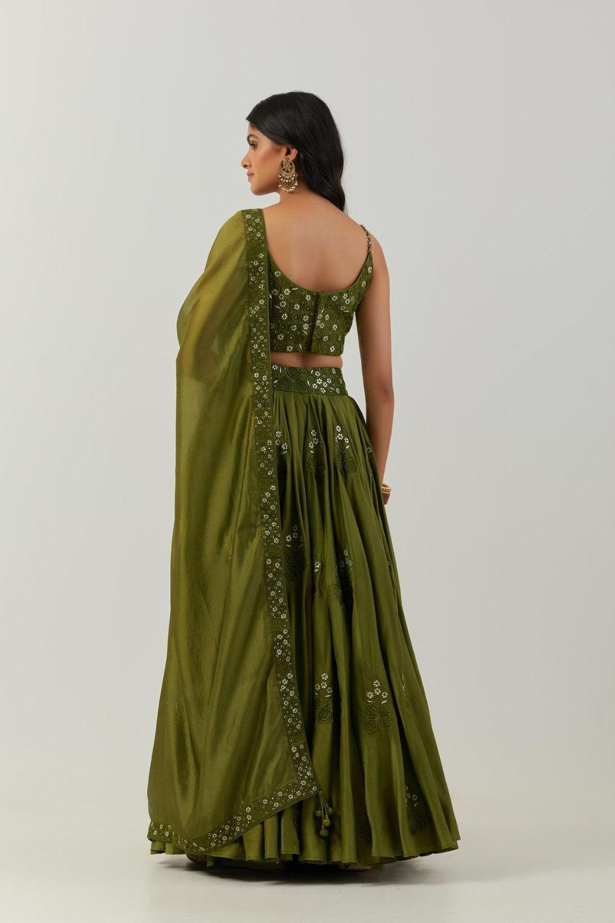 Olive Green Lehenga Set