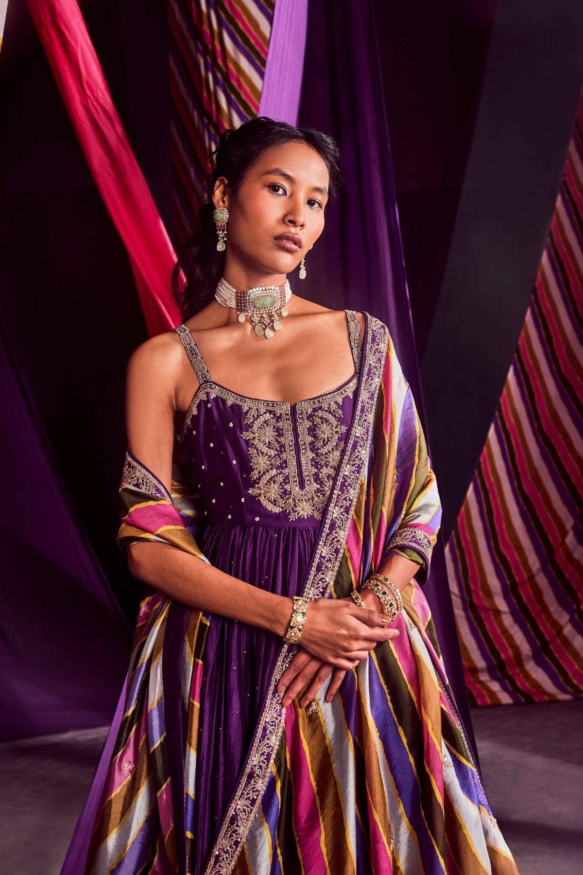 The Ghoomar Anarkali Set